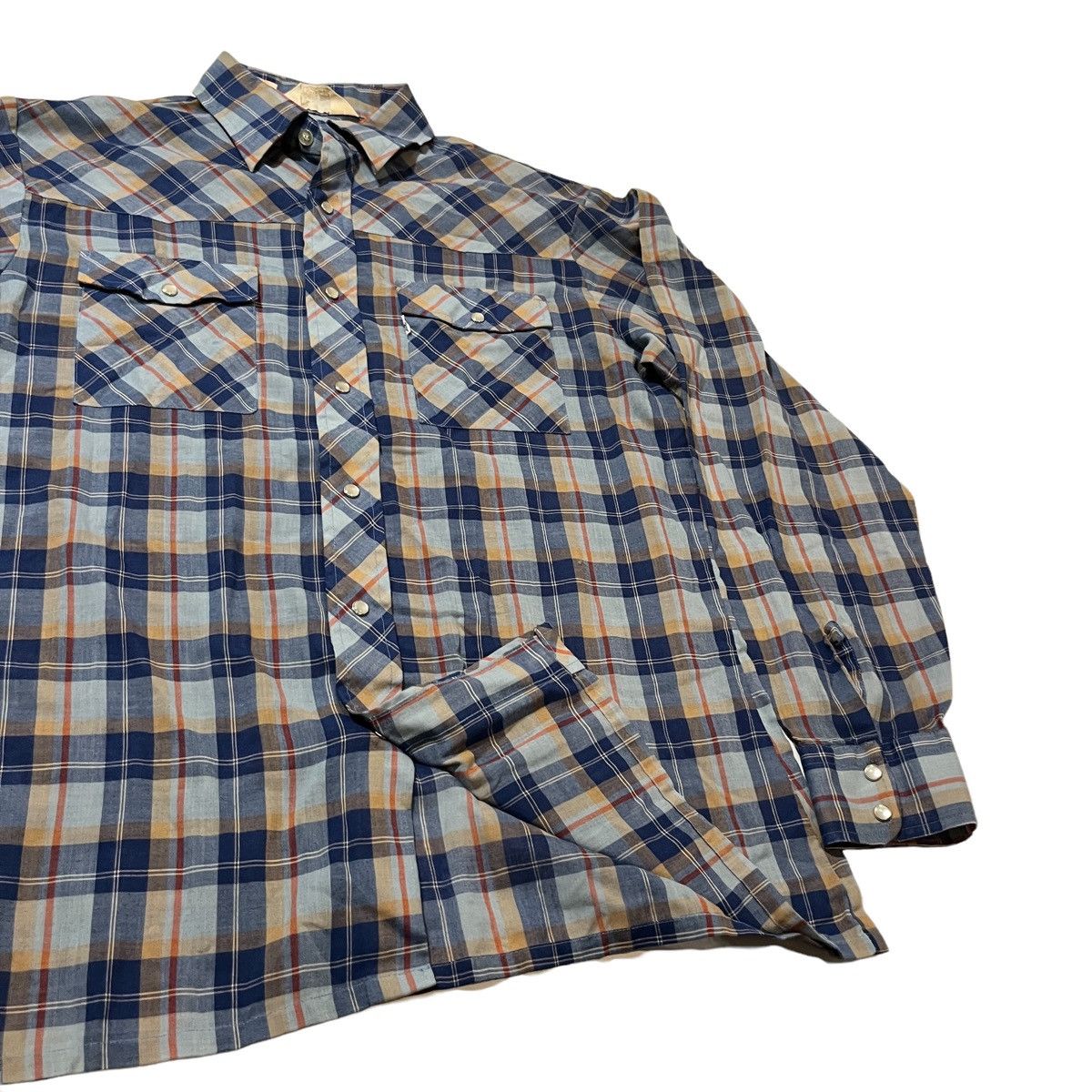Levi's × Vintage 70s Levi’s Panatela Snap Plaid Flannel Size US M / EU 48-50 / 2 - 2 Thumbnail