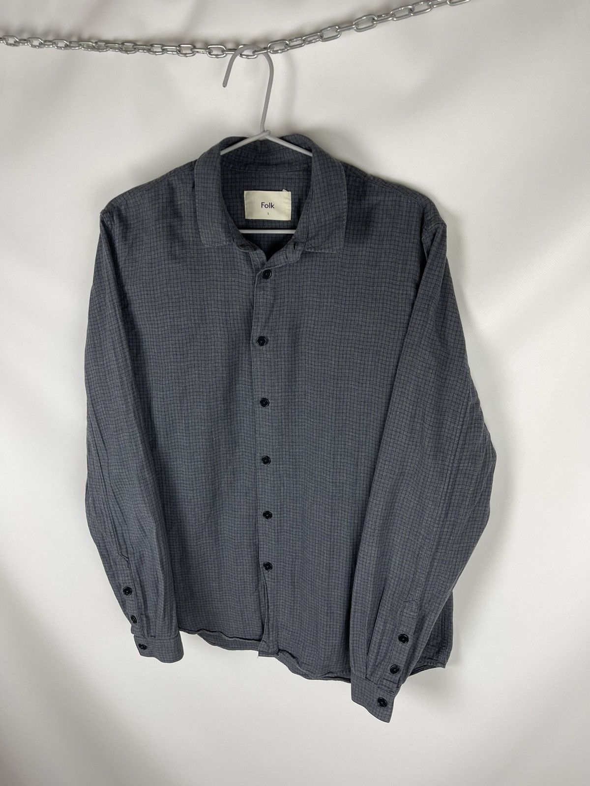 Flannel Folk checkered grey flannel shirt travis Scott style Size US M / EU 48-50 / 2 - 7 Thumbnail