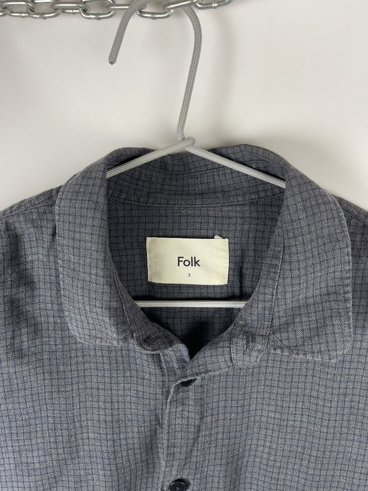 Flannel Folk checkered grey flannel shirt travis Scott style Size US M / EU 48-50 / 2 - 9 Thumbnail
