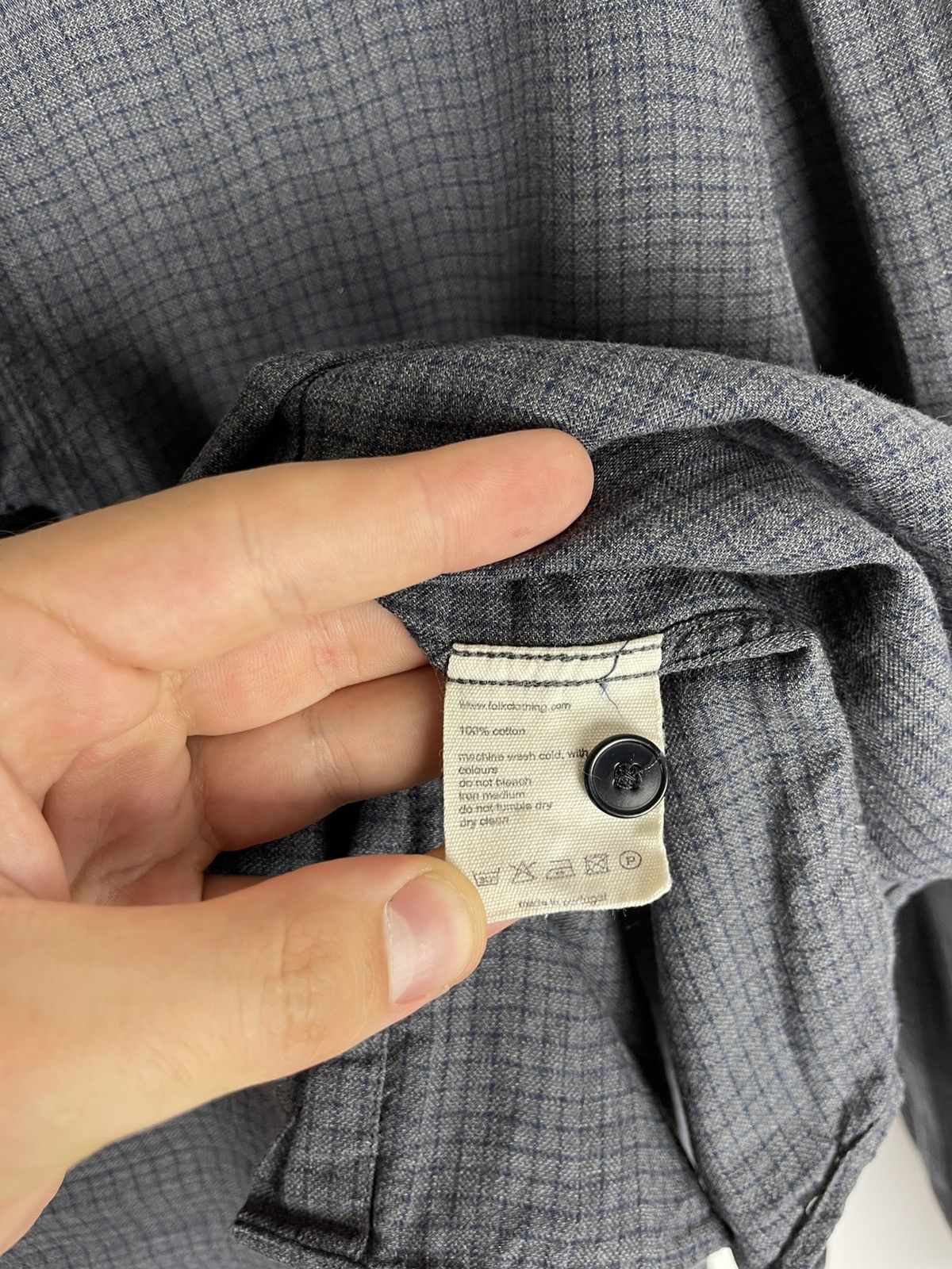 Flannel Folk checkered grey flannel shirt travis Scott style Size US M / EU 48-50 / 2 - 11 Thumbnail