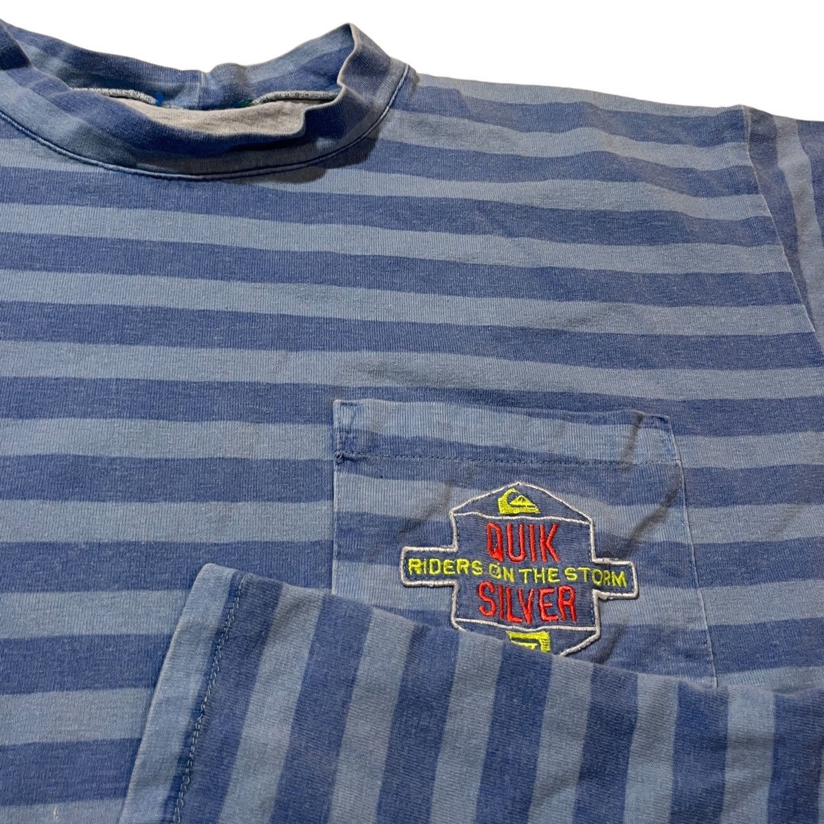 Quiksilver × Vintage 90s Quiksilver Striped Boxy Shirt Size US L / EU 52-54 / 3 - 3 Thumbnail