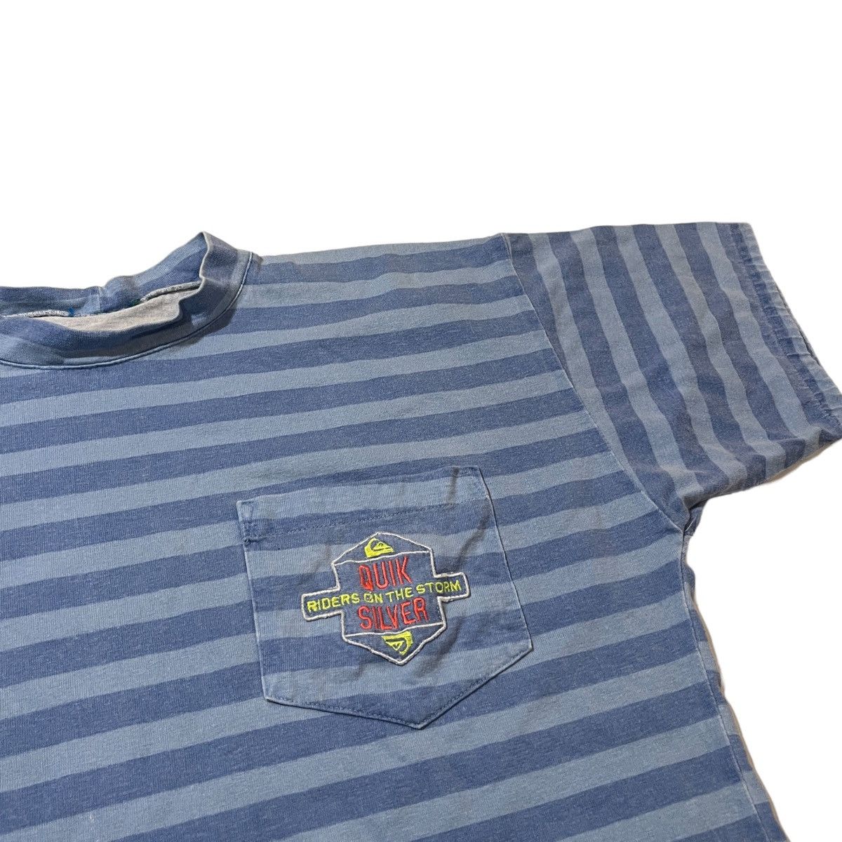 Quiksilver × Vintage 90s Quiksilver Striped Boxy Shirt Size US L / EU 52-54 / 3 - 2 Thumbnail
