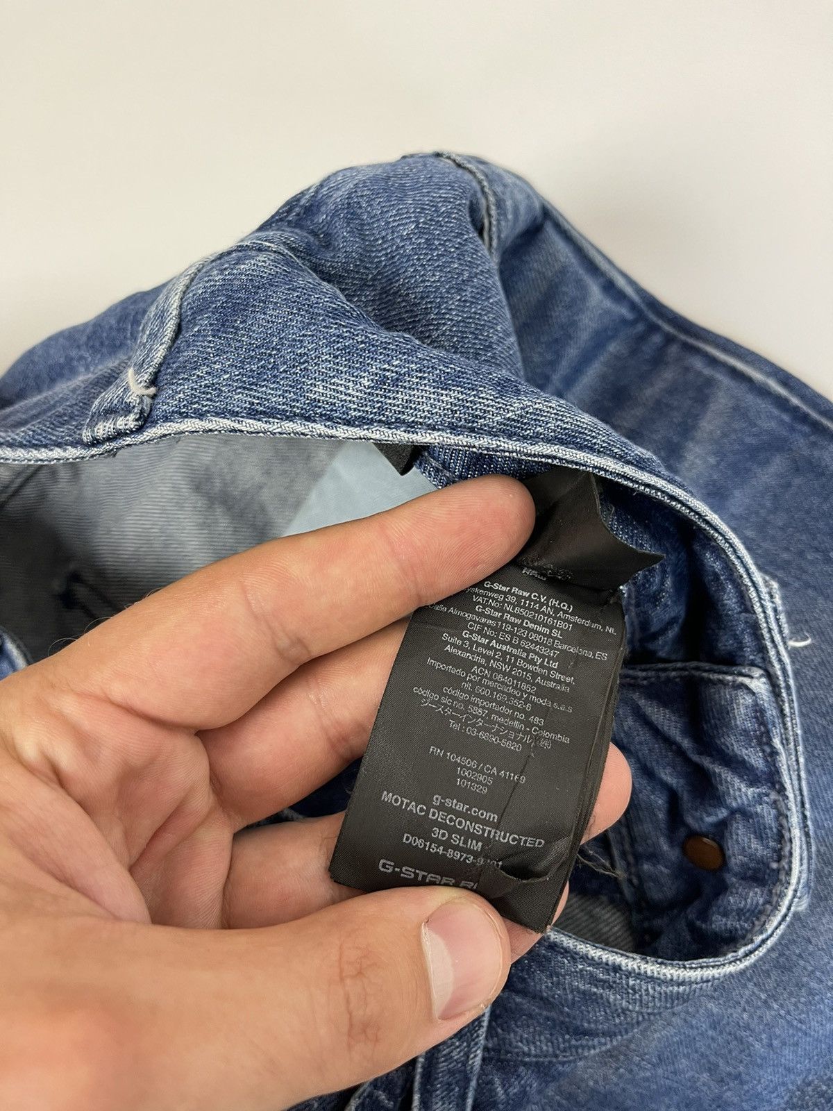 G-Star RRP 280$ G-Star Raw Motac Deconstructed 3D slim denim jeans Size US 28 / EU 44 - 9 Thumbnail