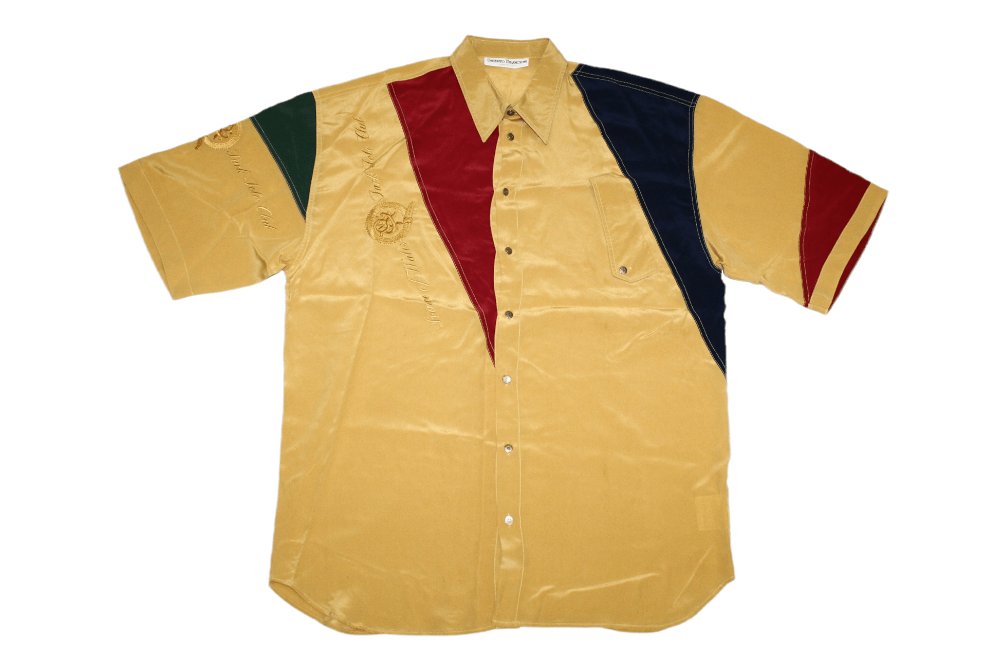 Vintage 💥80s Umberto Bilancioni Signatured slash poket Silk Shirt Size US XL / EU 56 / 4 - 1 Thumbnail