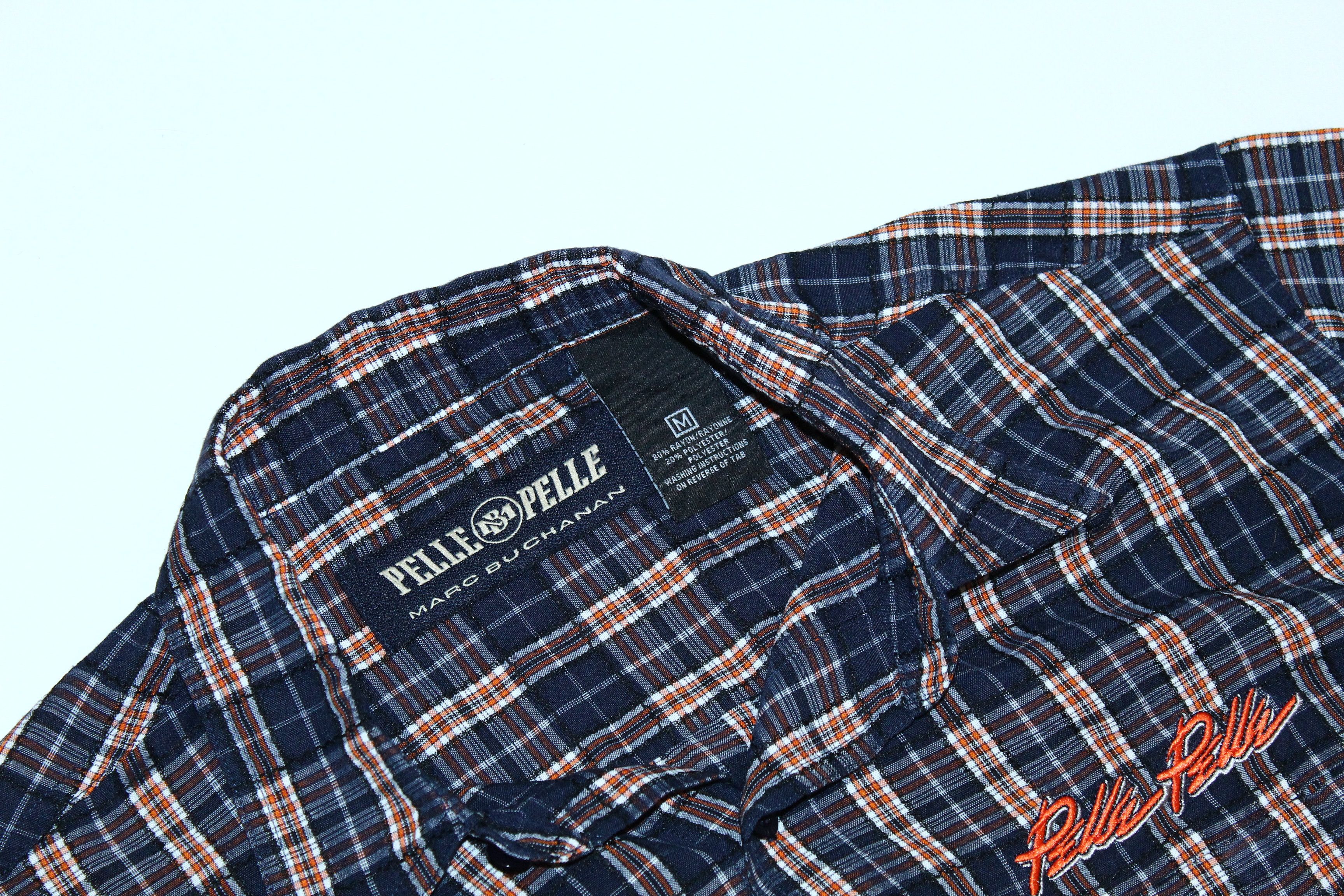 Pelle Pelle 💥RARE💥Pelle Pelle Sign Checkered Patchwork Rayon Shirt Size US L / EU 52-54 / 3 - 5 Thumbnail