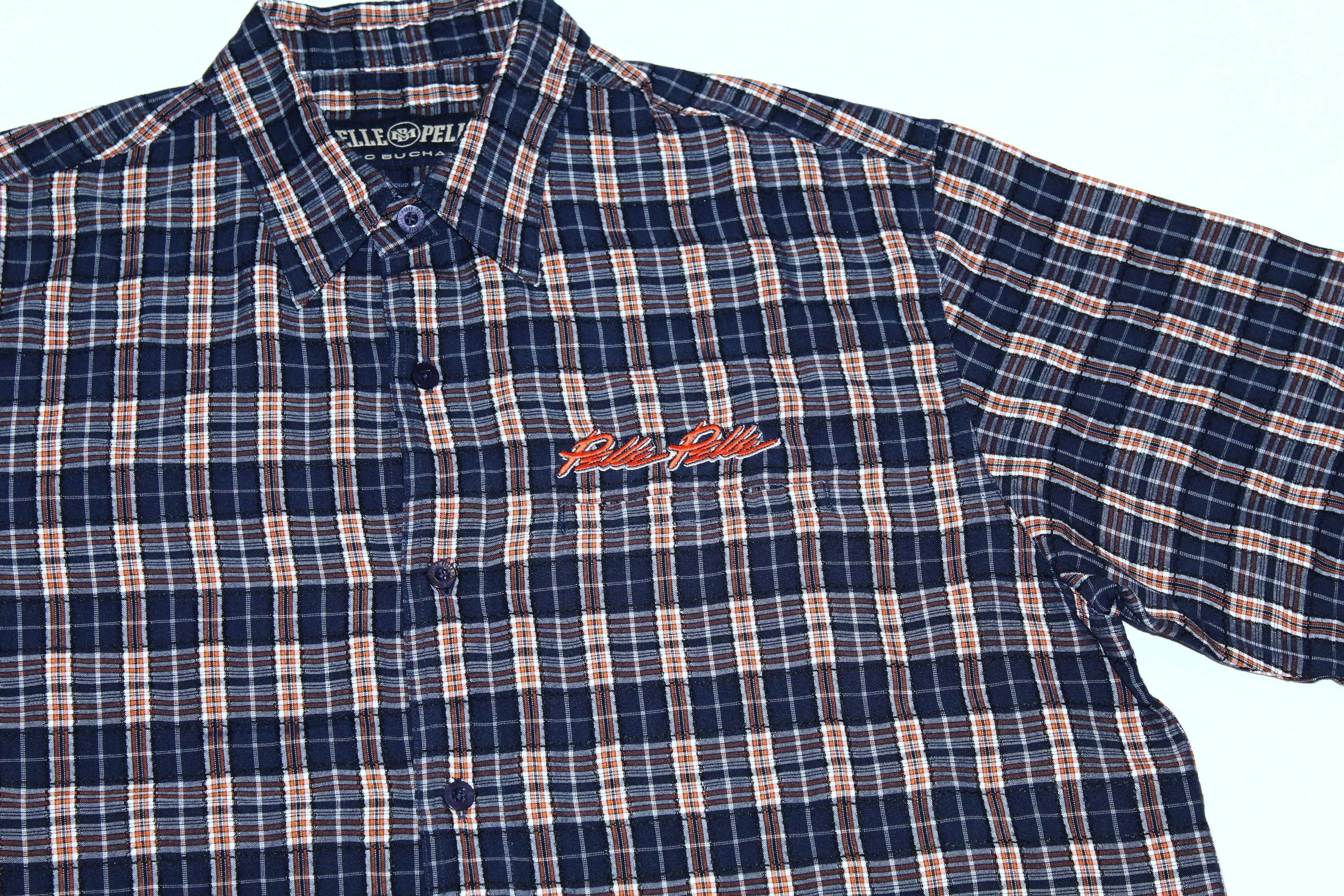 Pelle Pelle 💥RARE💥Pelle Pelle Sign Checkered Patchwork Rayon Shirt Size US L / EU 52-54 / 3 - 3 Thumbnail