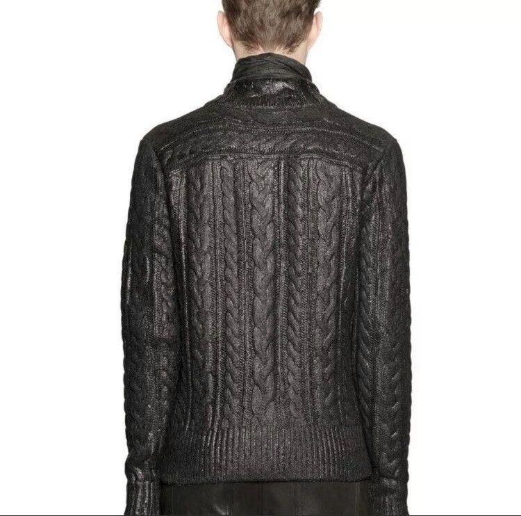 John Varvatos Foil Cable knit sweater Medium Size US M / EU 48-50 / 2 - 10 Thumbnail