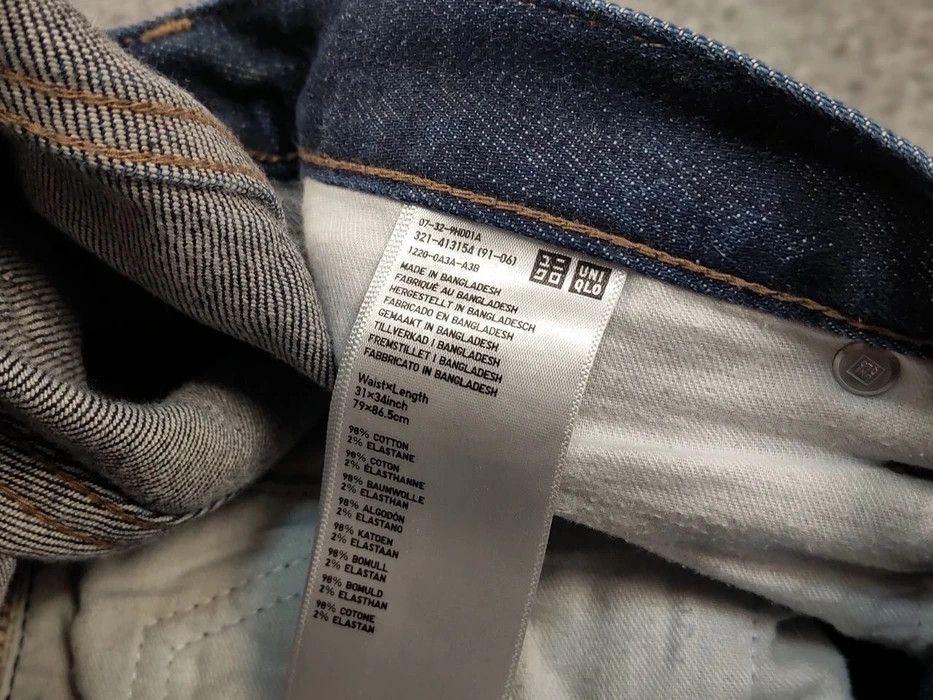 Uniqlo Vintage Japan Uniqlo Selvedge Dark Faded Denim Jeans Size US 31 - 9 Thumbnail