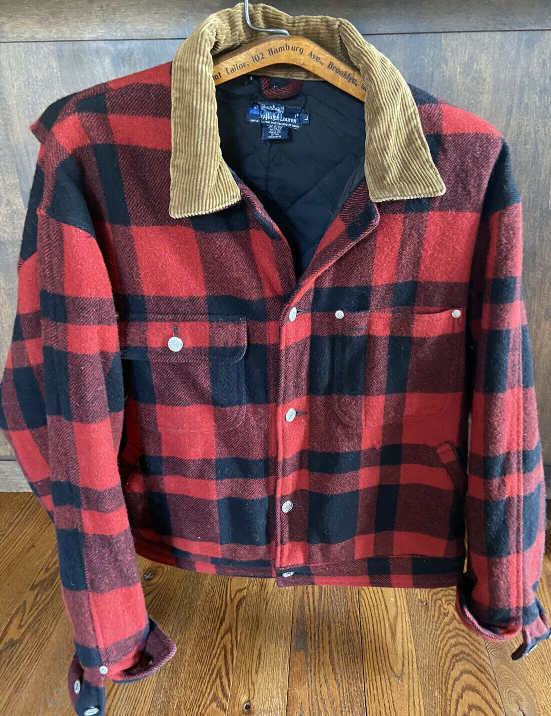 Polo Ralph Lauren Vintage Polo Ralph Lauren Red Flannel Wool Jacket Large Size US L / EU 52-54 / 3 - 1 Thumbnail
