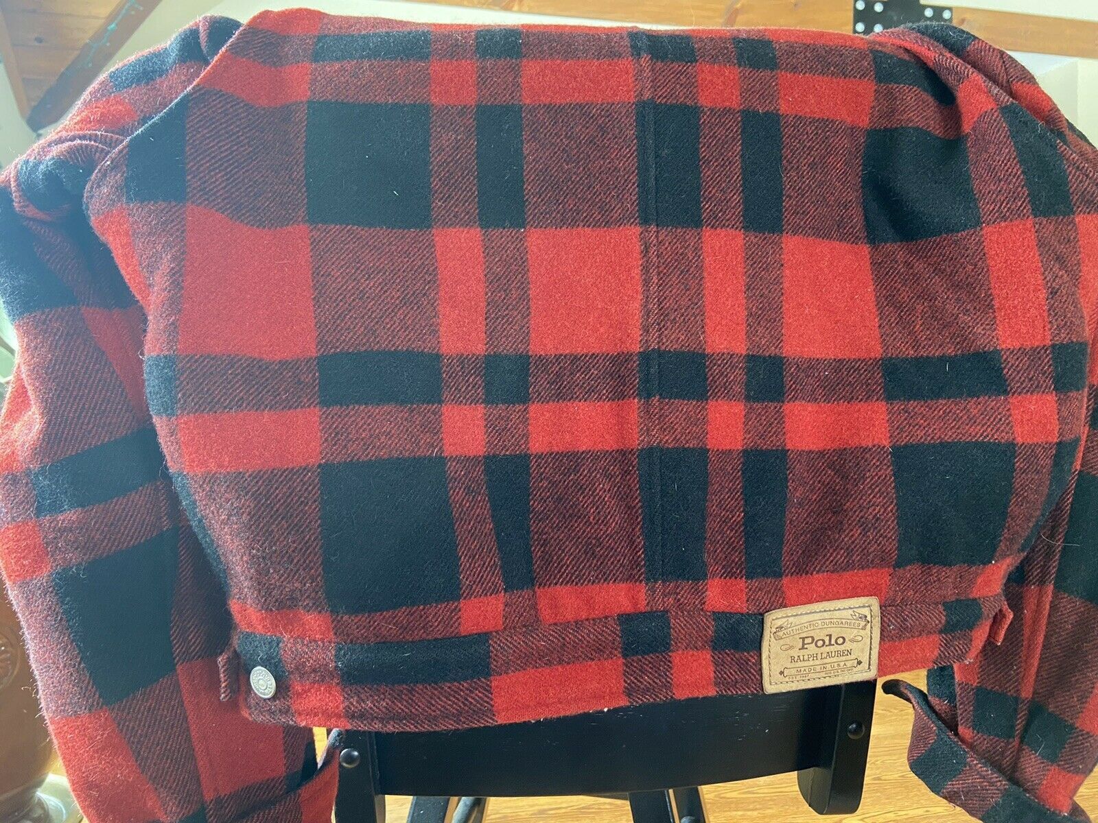 Polo Ralph Lauren Vintage Polo Ralph Lauren Red Flannel Wool Jacket Large Size US L / EU 52-54 / 3 - 7 Thumbnail