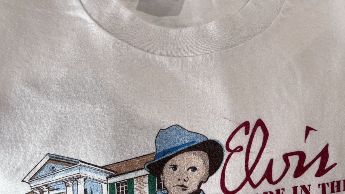 Band Tees × Vintage Elvis Made in USA “Burning Love Fan Club” Single Stitch Tee Size US XL / EU 56 / 4 - 8 Thumbnail
