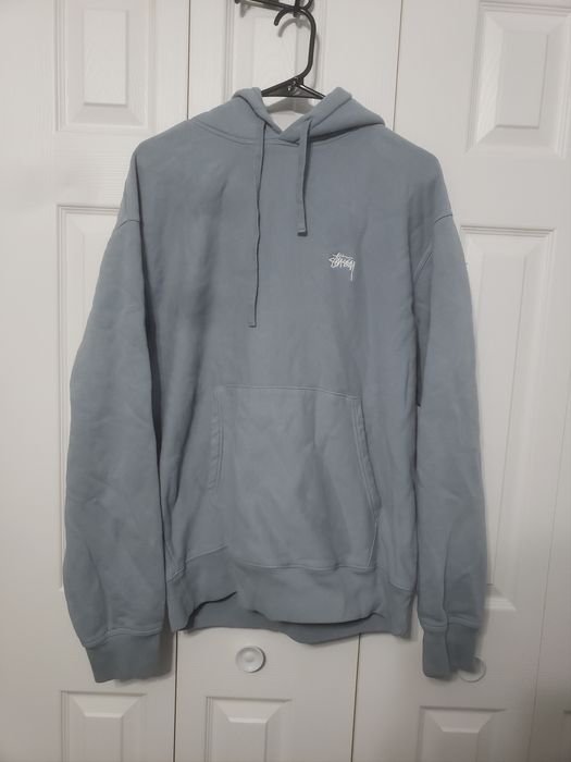 Stussy light blue online hoodie