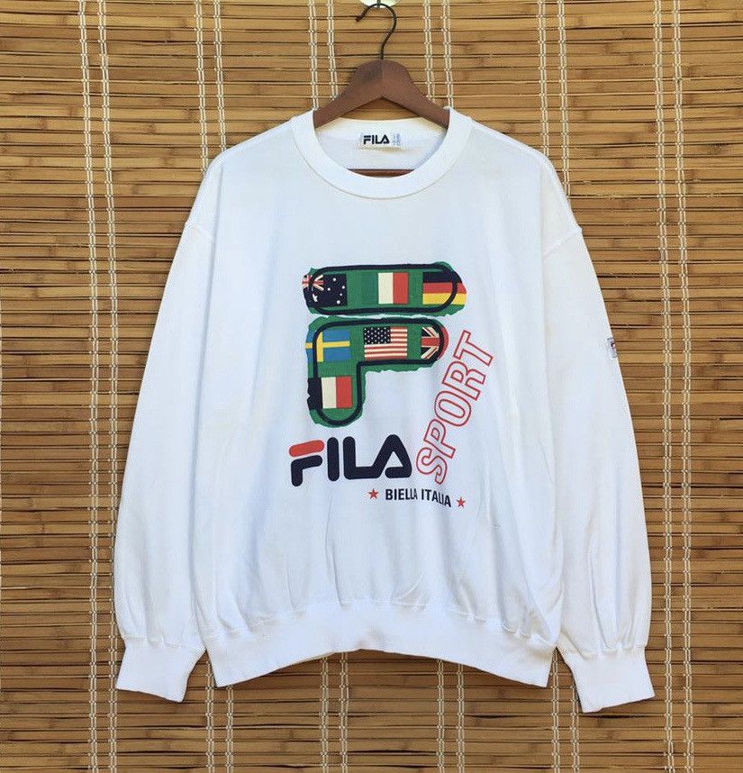 Fila Vintage 90s Fila Sport Flat Tennis Sweatshirt Size US S / EU 44-46 / 1 - 1 Thumbnail