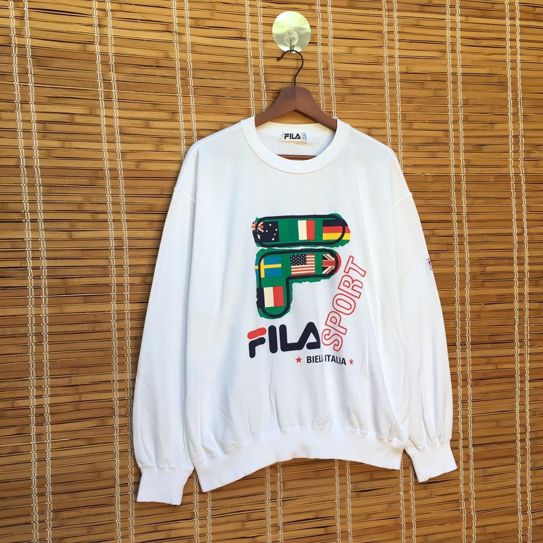 Fila Vintage 90s Fila Sport Flat Tennis Sweatshirt Size US S / EU 44-46 / 1 - 3 Thumbnail