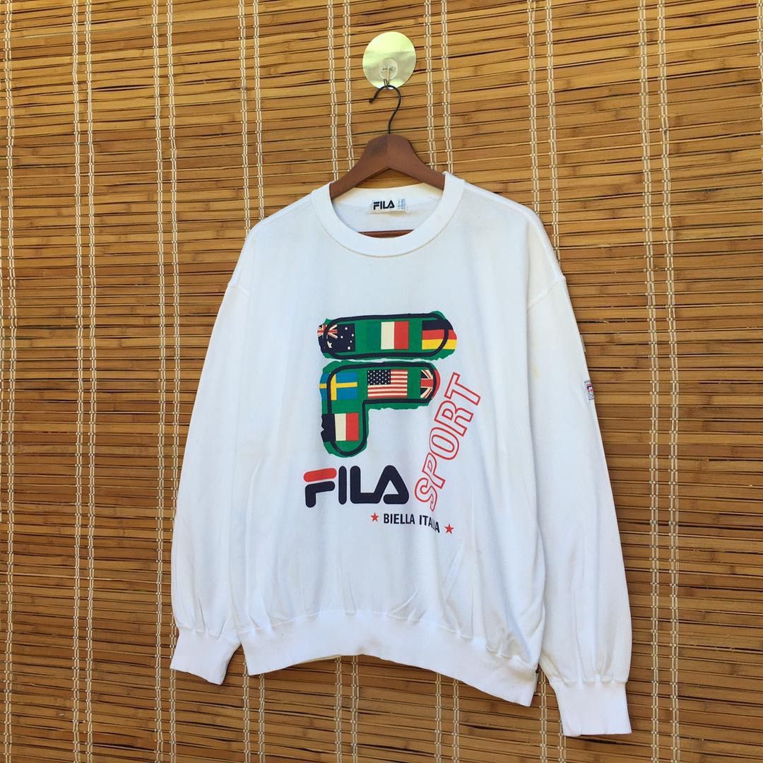 Fila Vintage 90s Fila Sport Flat Tennis Sweatshirt Size US S / EU 44-46 / 1 - 4 Thumbnail