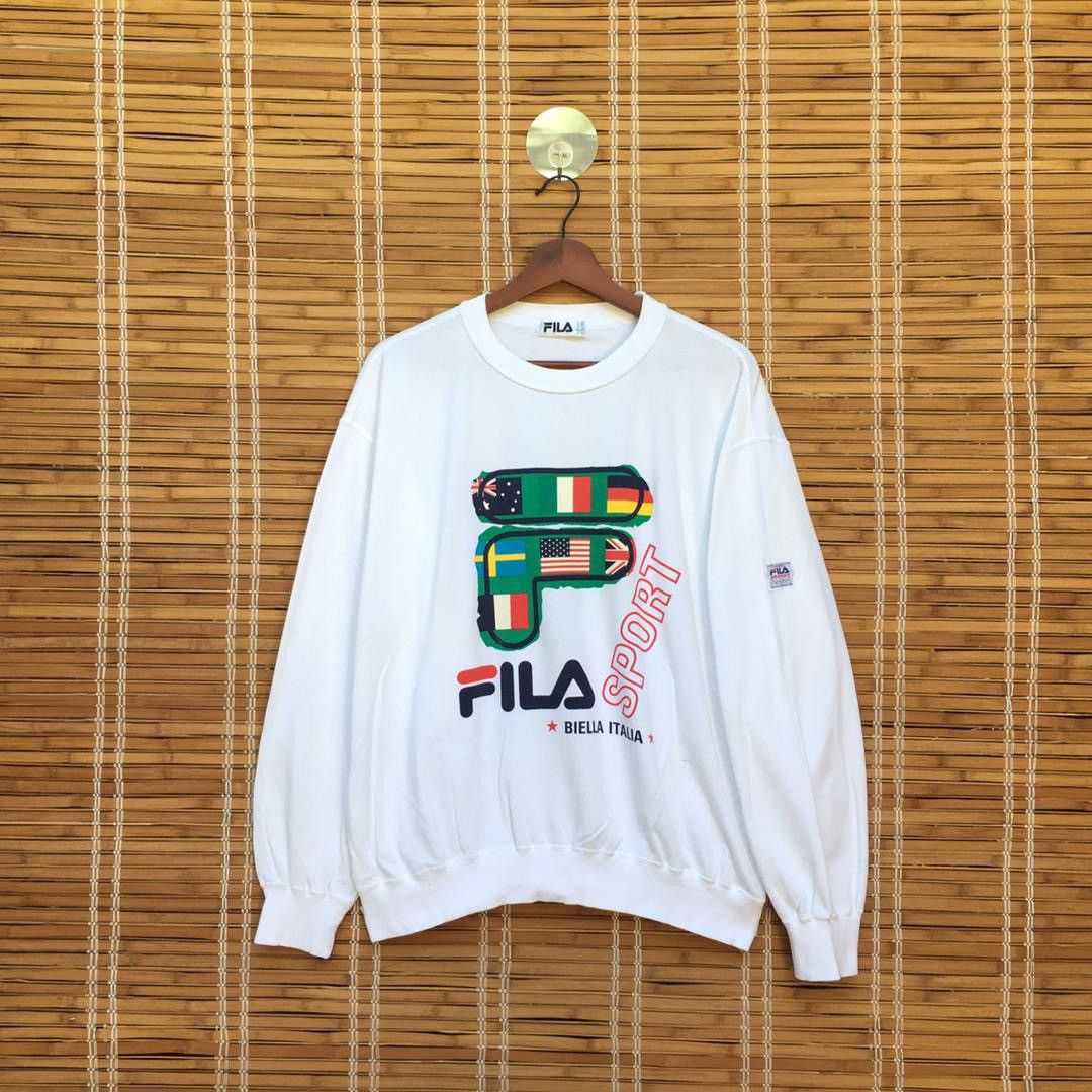 Fila Vintage 90s Fila Sport Flat Tennis Sweatshirt Size US S / EU 44-46 / 1 - 2 Thumbnail