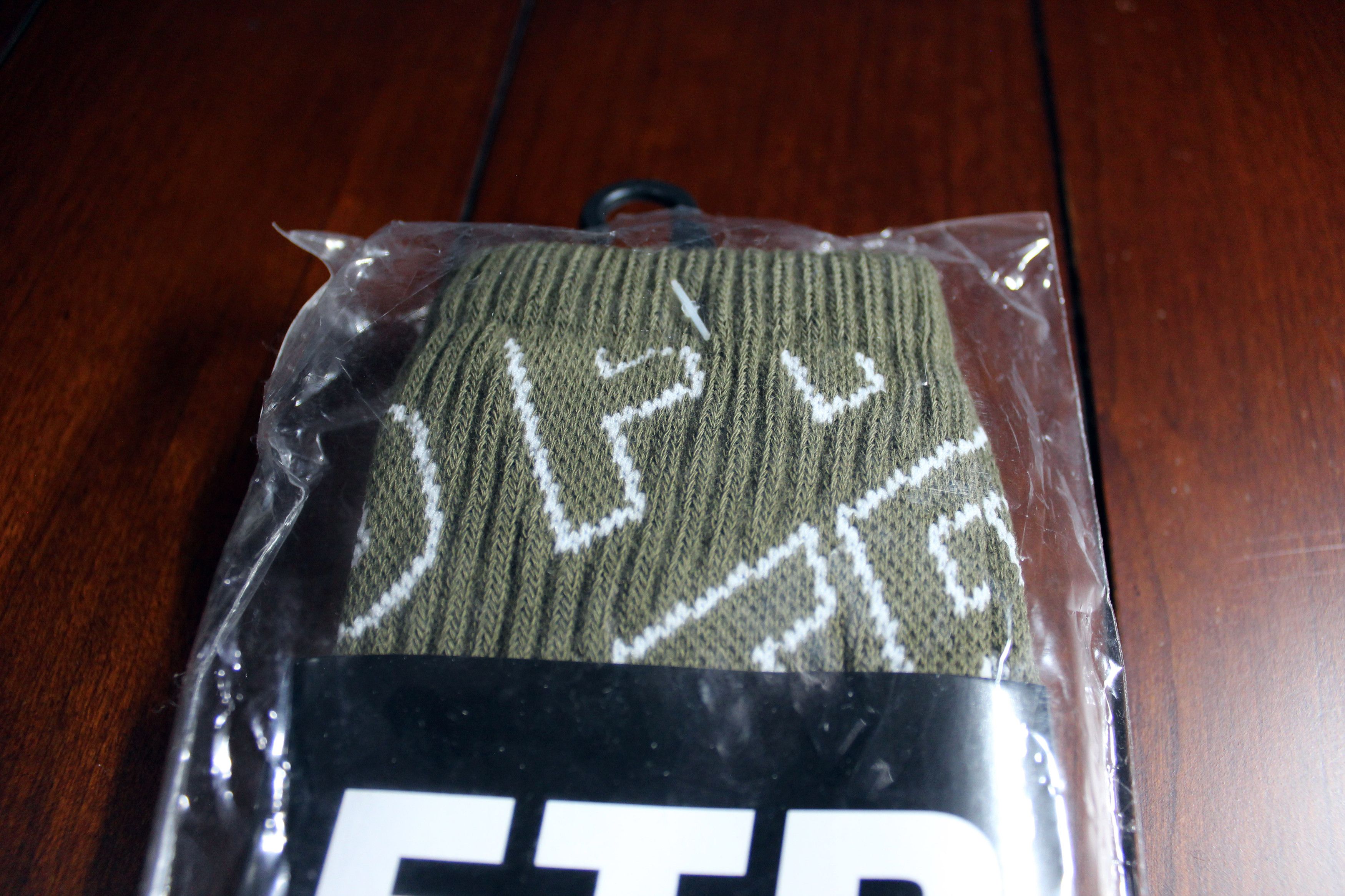 Fuck The Population FTP Socks All Over Outline Logo [Olive] Size ONE SIZE - 4 Thumbnail