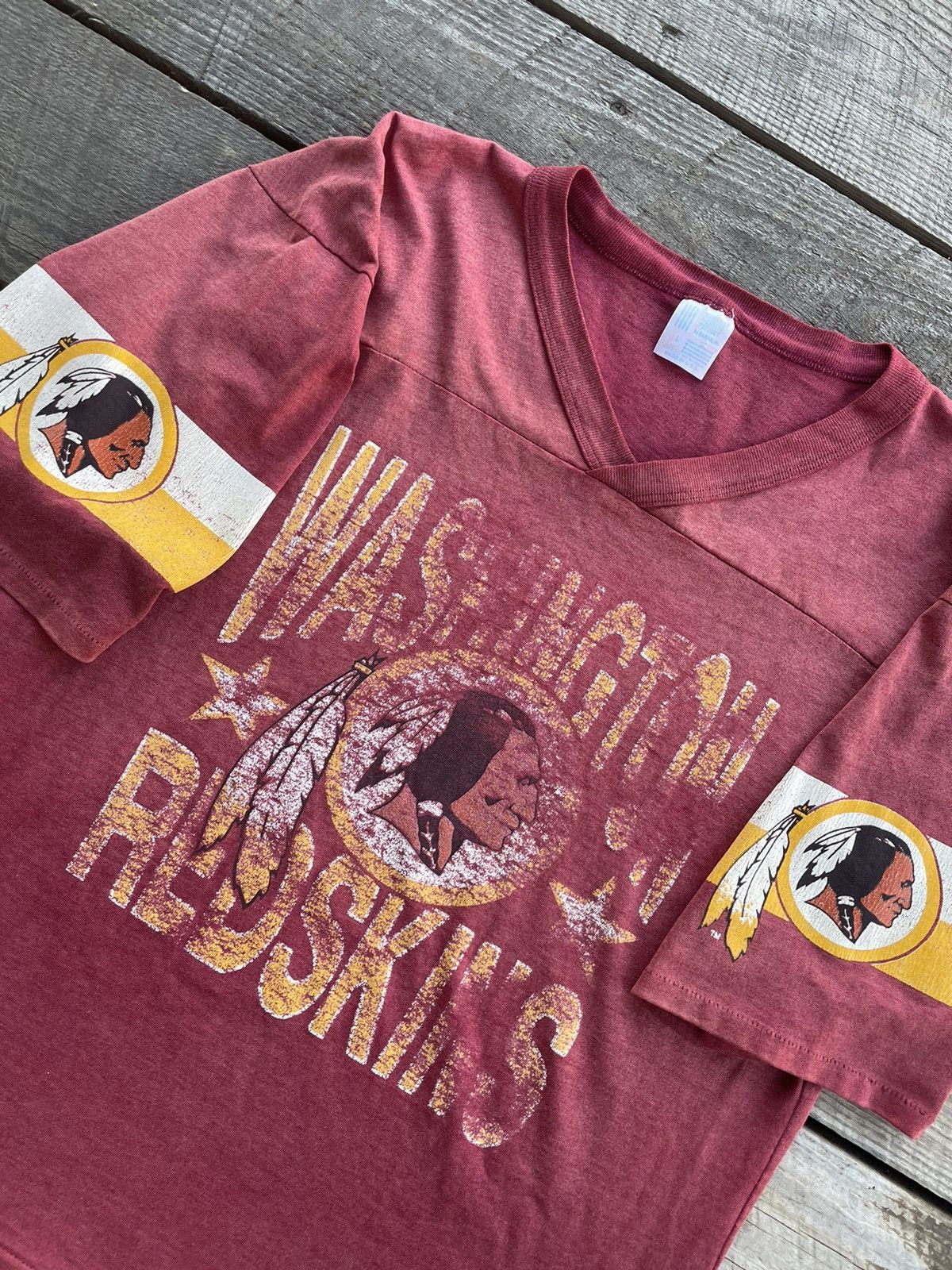 NFL × Vintage Vintage 80s/90s Washington Redskins NFL Faded T Shirt Size US L / EU 52-54 / 3 - 2 Thumbnail