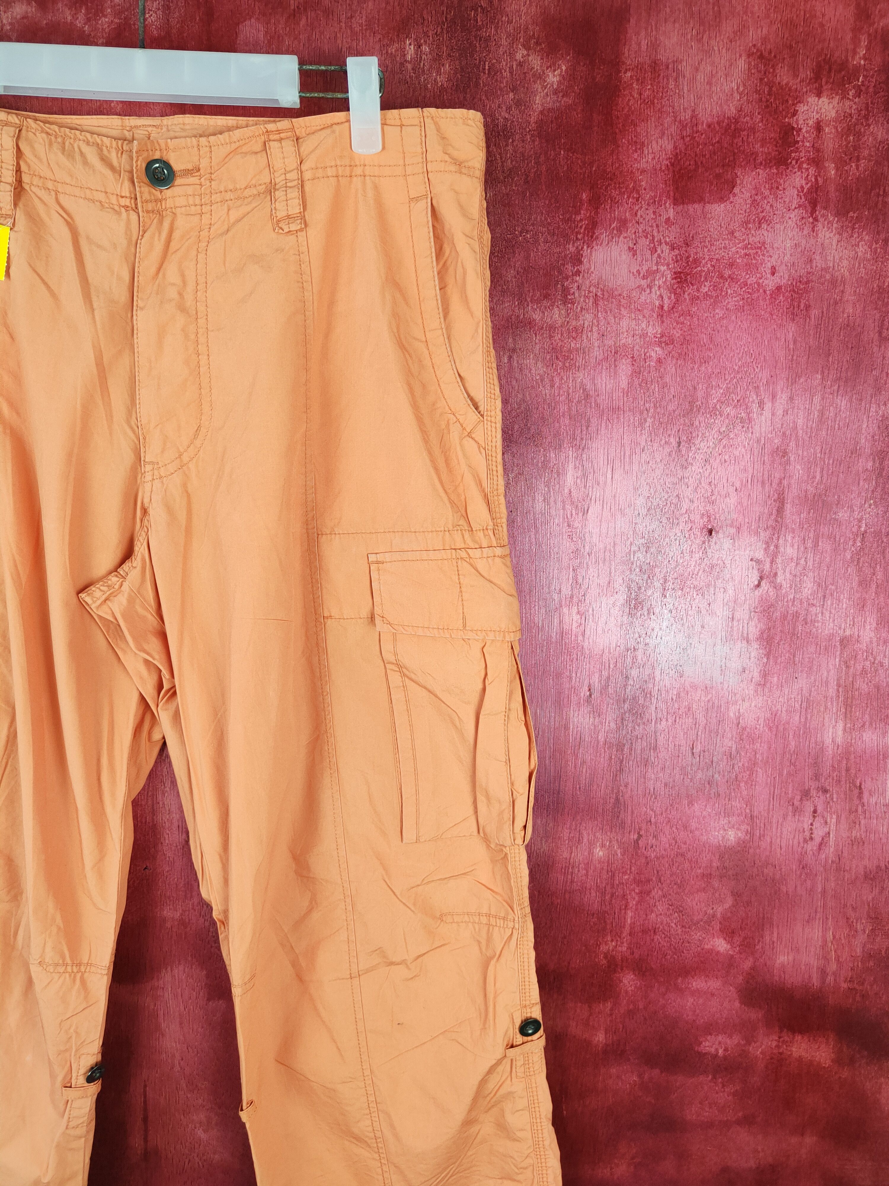 Japanese Brand × Vintage Uniqlo orange multi pocket tactical cargo pants #S357 Size US 35 - 5 Thumbnail