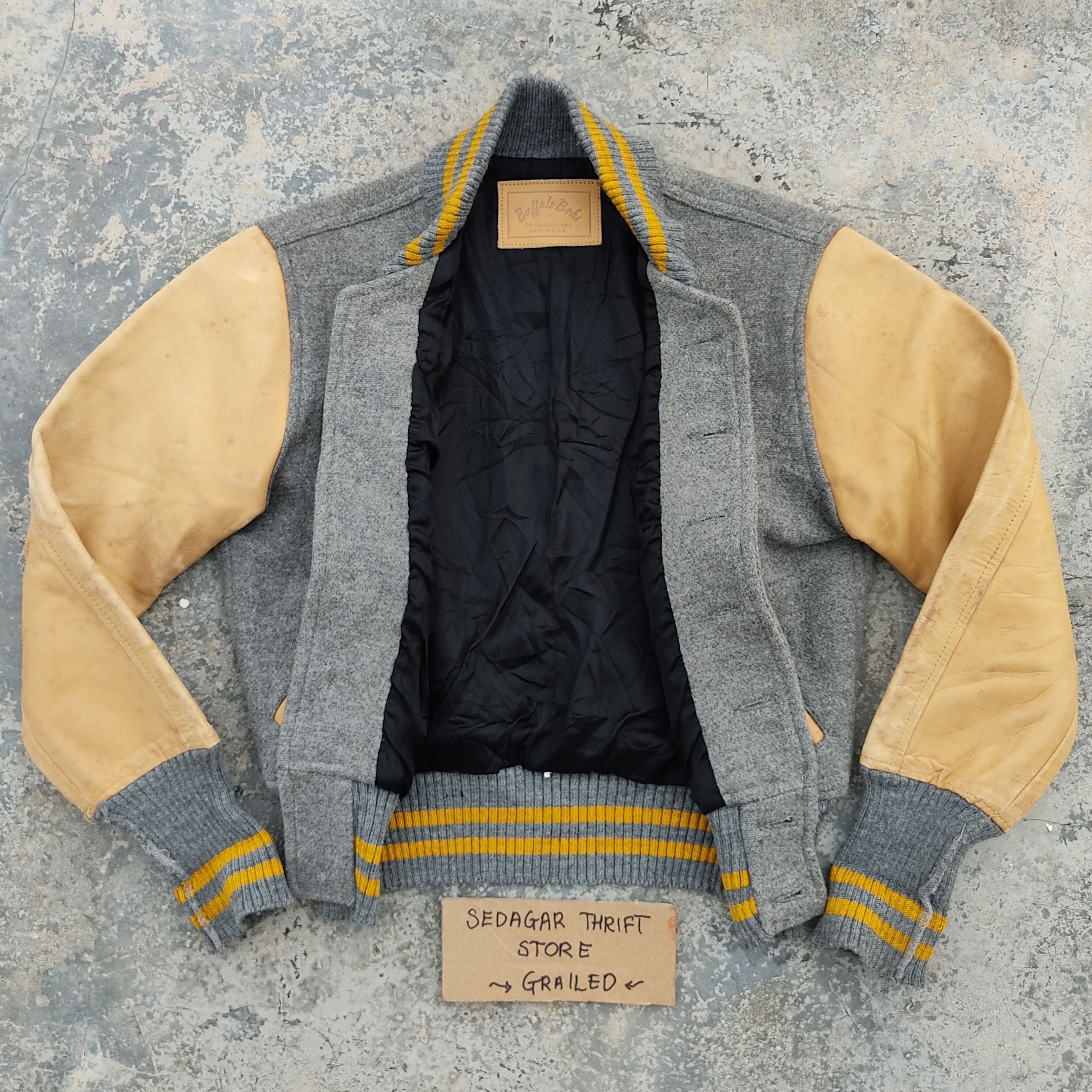 BUFFALO BOBS Vintage Buffalo Bobs Leather Sleeve Varsity Jacket Size US XS / EU 42 / 0 - 3 Thumbnail