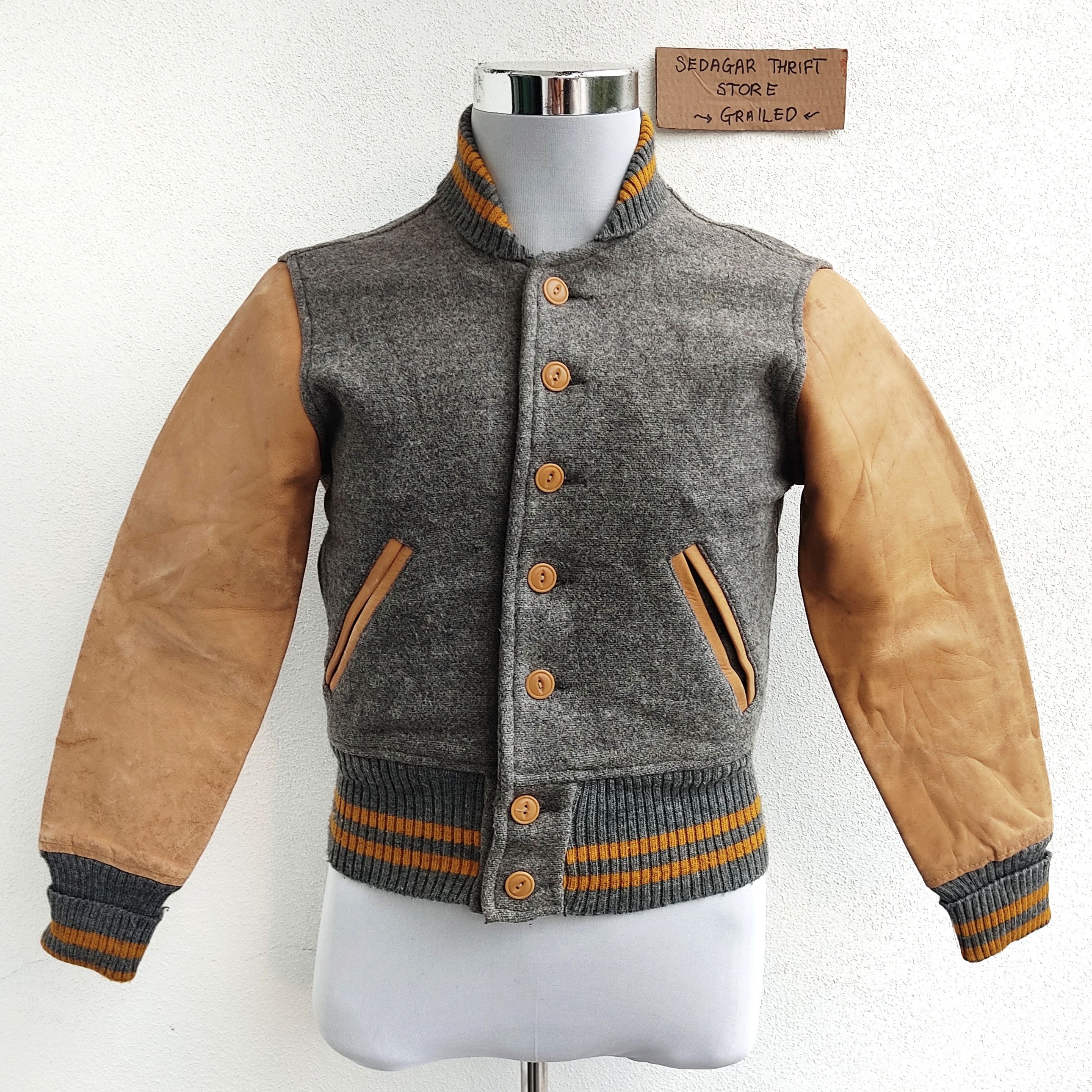 BUFFALO BOBS Vintage Buffalo Bobs Leather Sleeve Varsity Jacket Size US XS / EU 42 / 0 - 1 Thumbnail