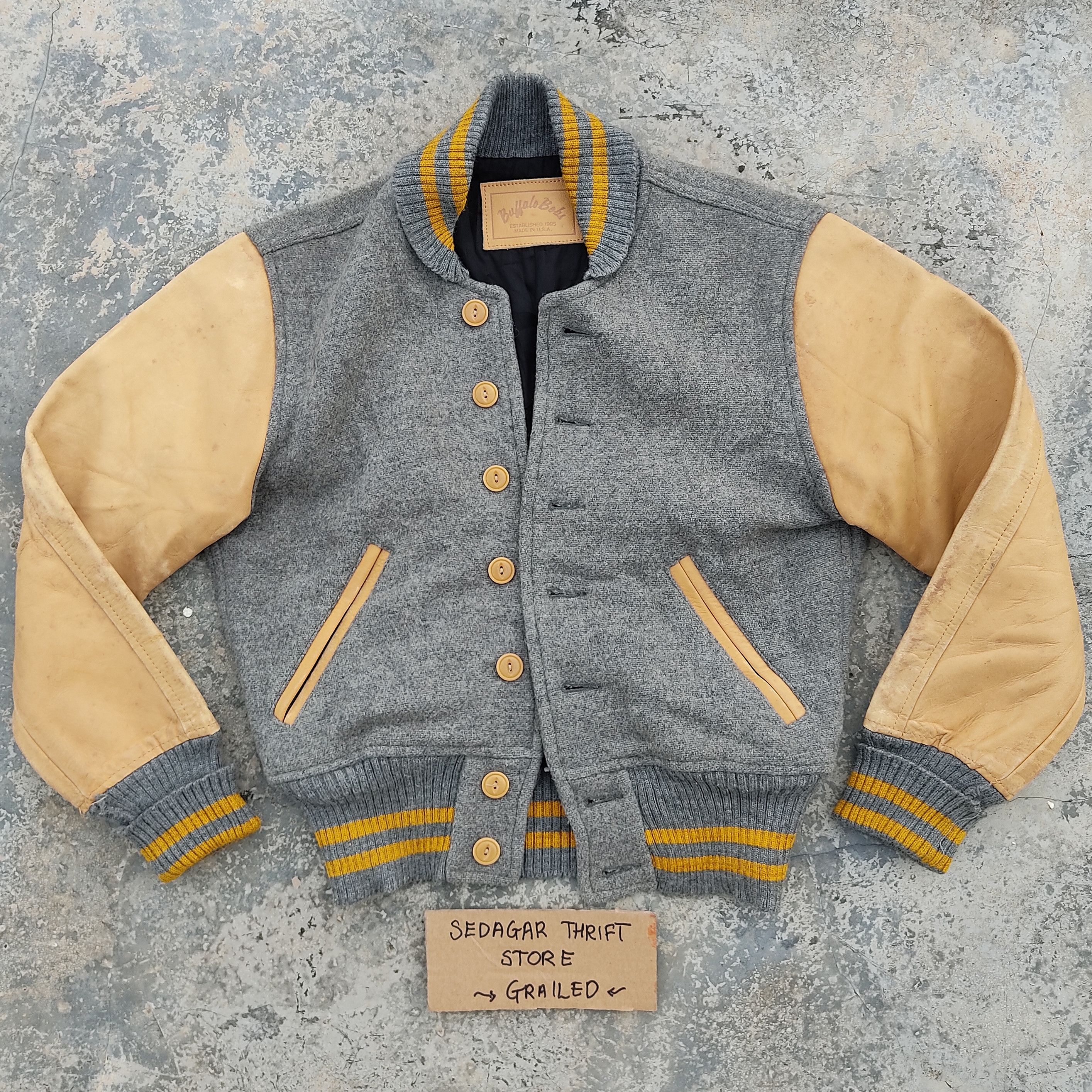 BUFFALO BOBS Vintage Buffalo Bobs Leather Sleeve Varsity Jacket Size US XS / EU 42 / 0 - 2 Thumbnail