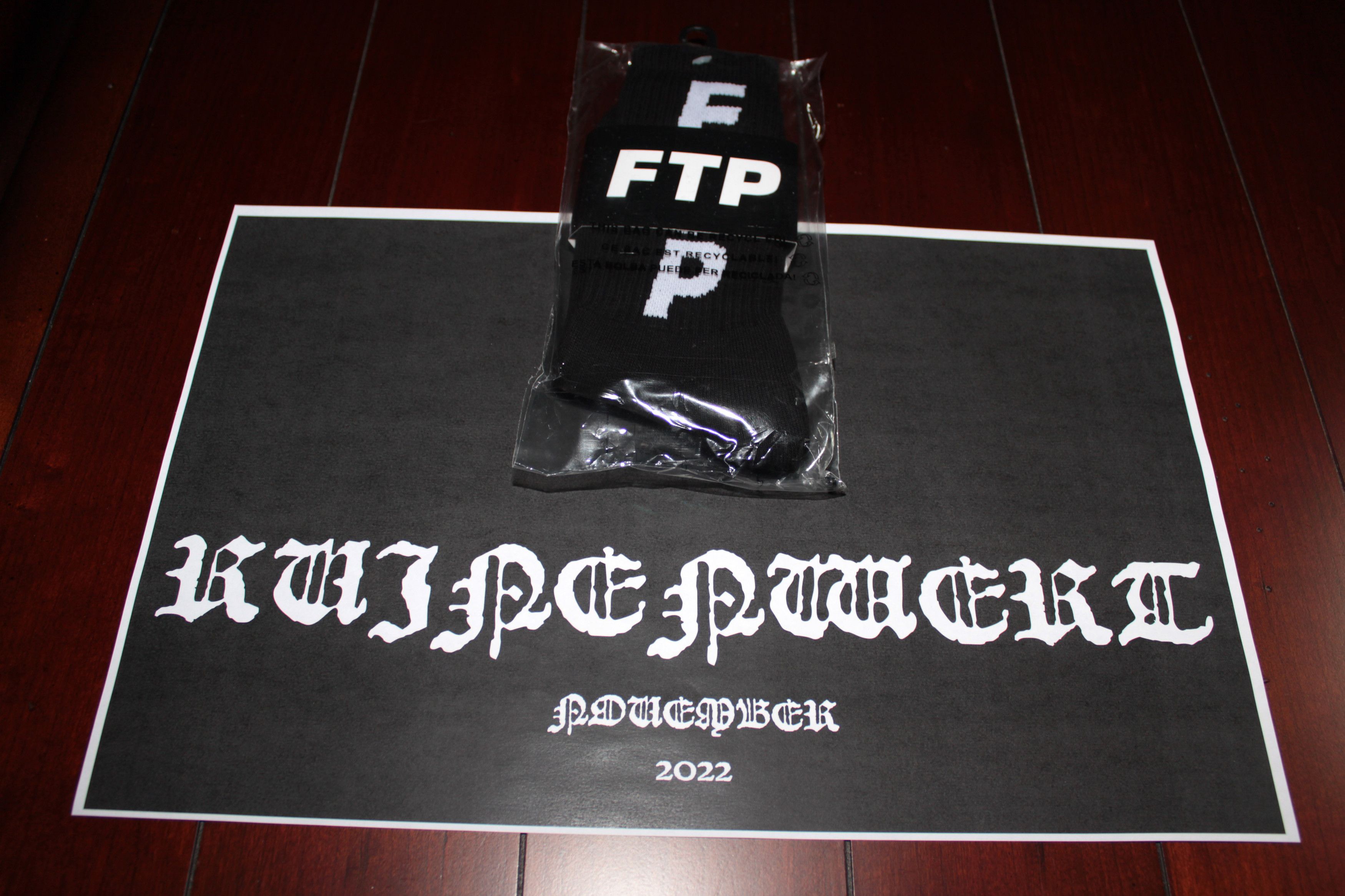 Fuck The Population FTP Socks Vertical Logo [Black] Size ONE SIZE - 7 Thumbnail