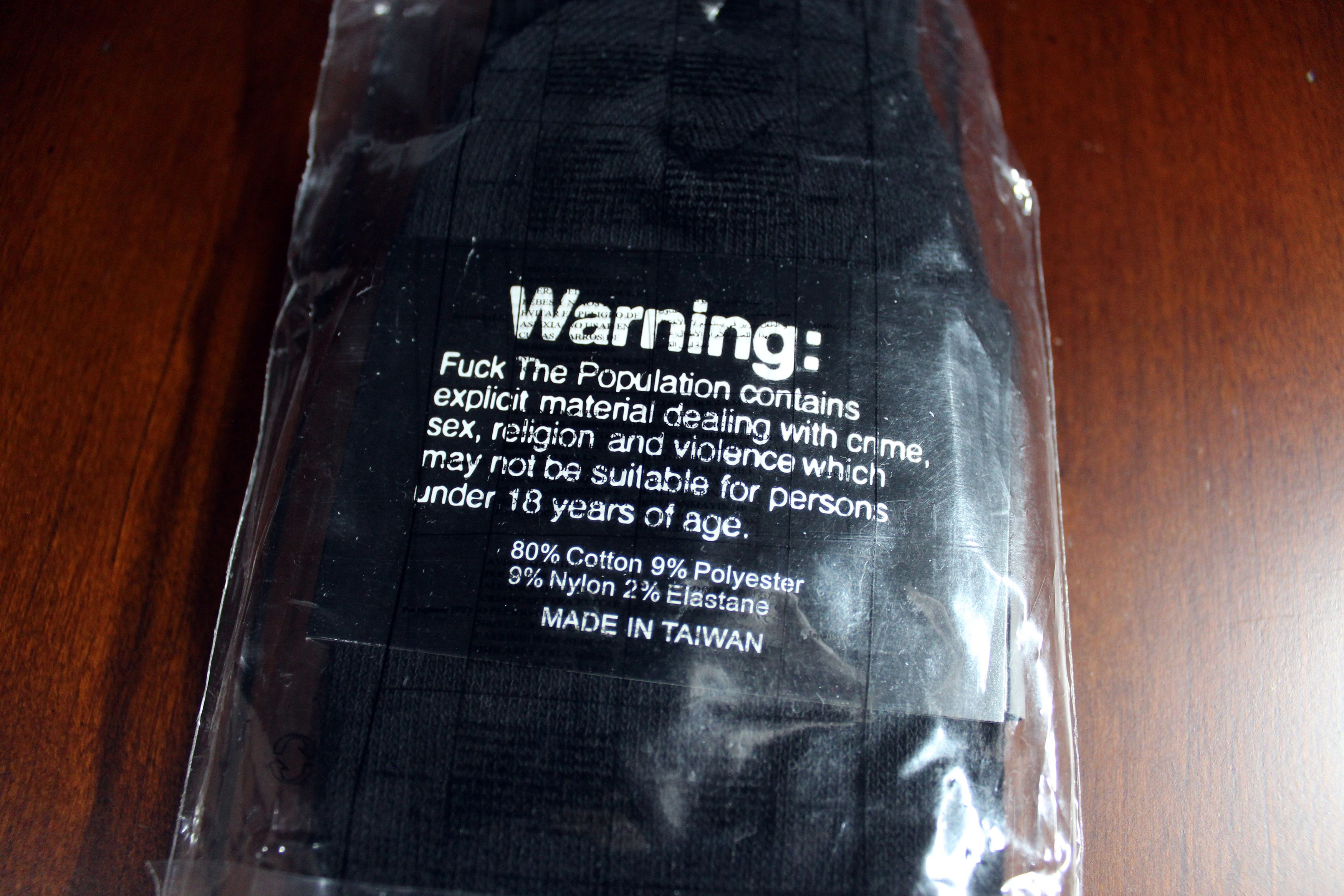 Fuck The Population FTP Socks Vertical Logo [Black] Size ONE SIZE - 4 Thumbnail