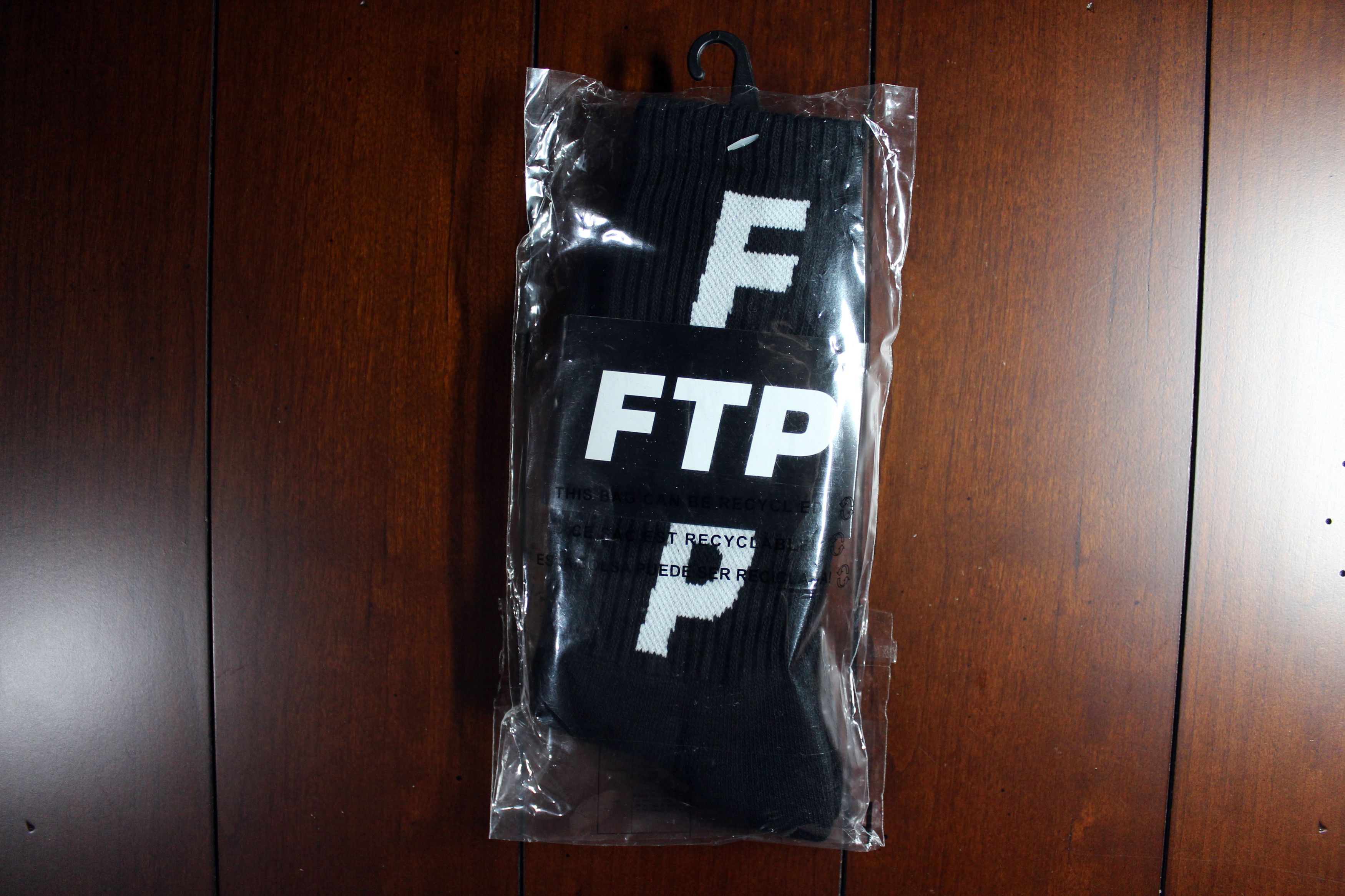 Fuck The Population FTP Socks Vertical Logo [Black] Size ONE SIZE - 2 Thumbnail