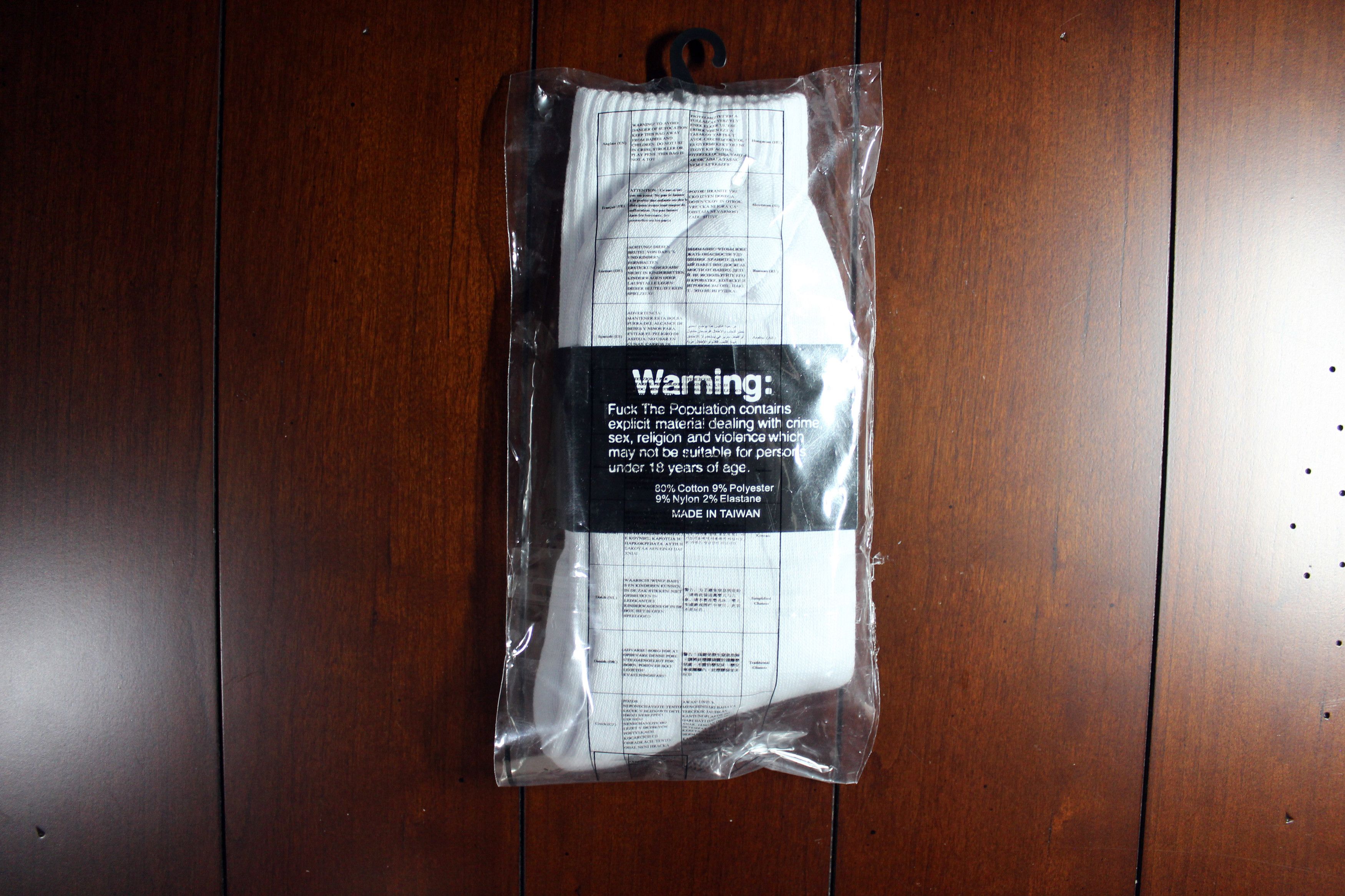 Fuck The Population FTP Socks Vertical Logo [White] Size ONE SIZE - 3 Thumbnail