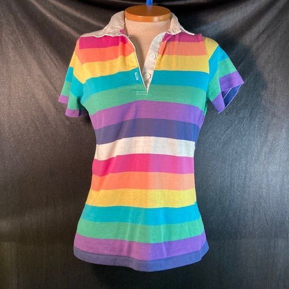 Vintage 80’s Rainbow collared shirt. C122 Has not been laund