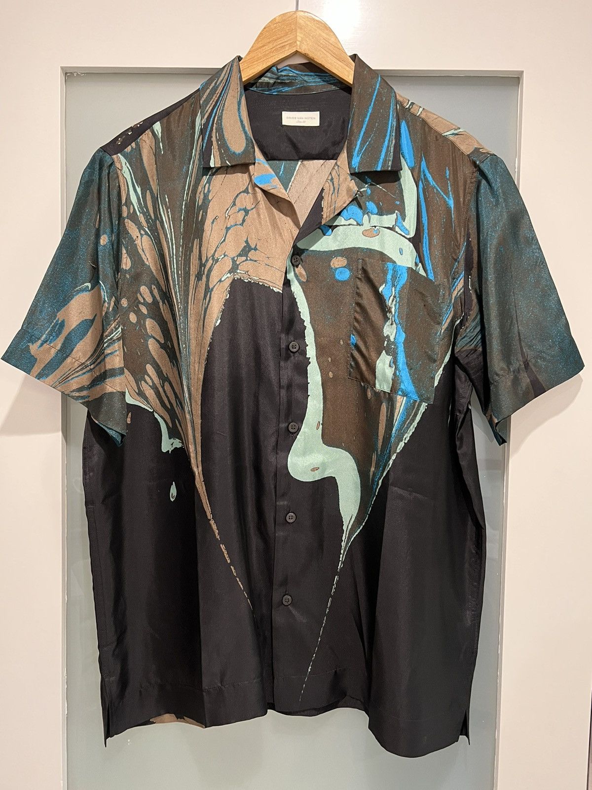 トップス dries van noten ss19 marble shirt dries van noten ss19 marble shirt