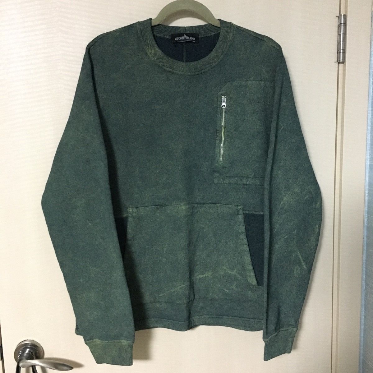 Stone Island Shadow project pigment washed pocket sweatshirt