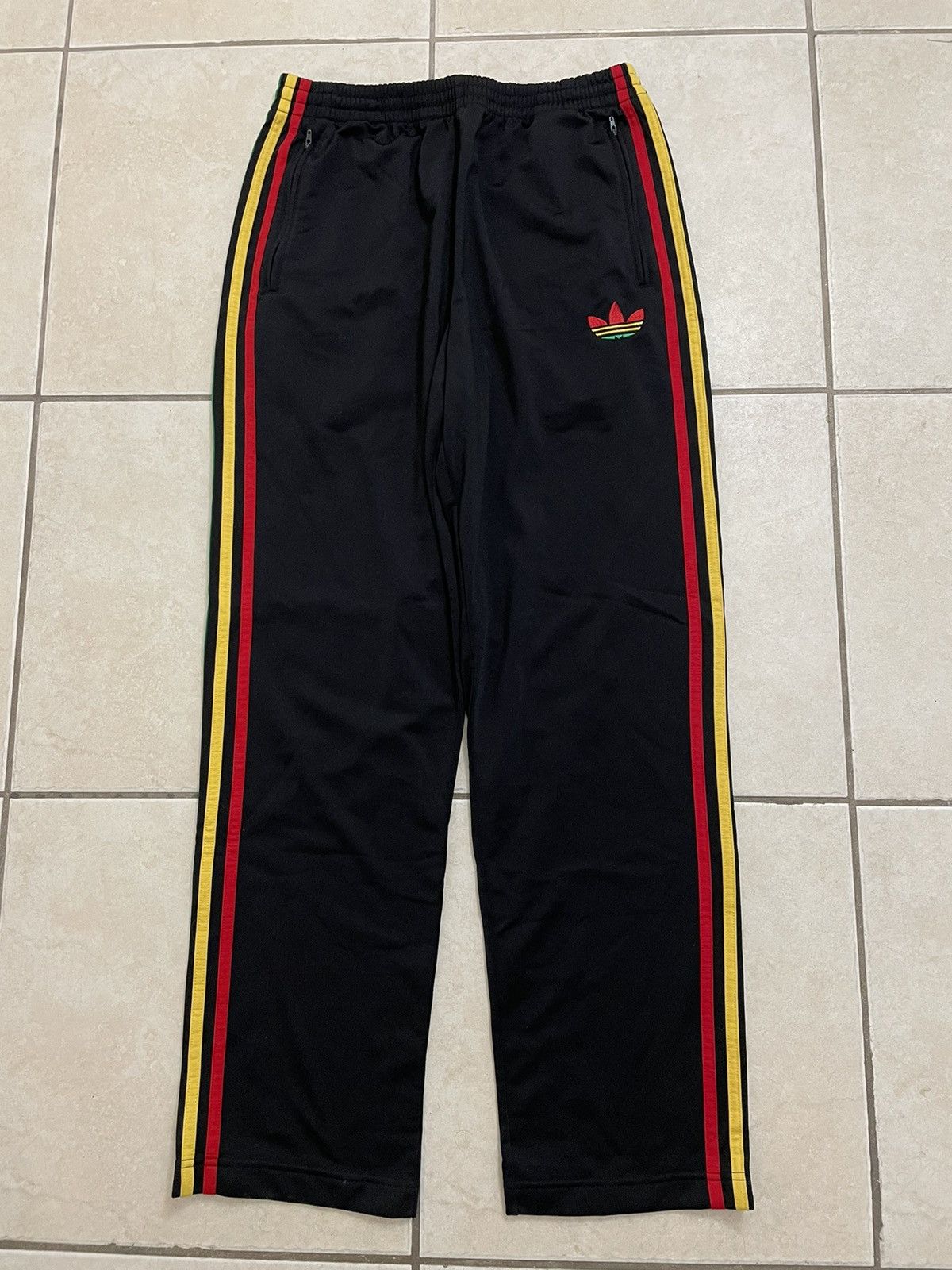 Adidas Adidas Track Pants Reggae Rasta Stripes Size Large | Grailed
