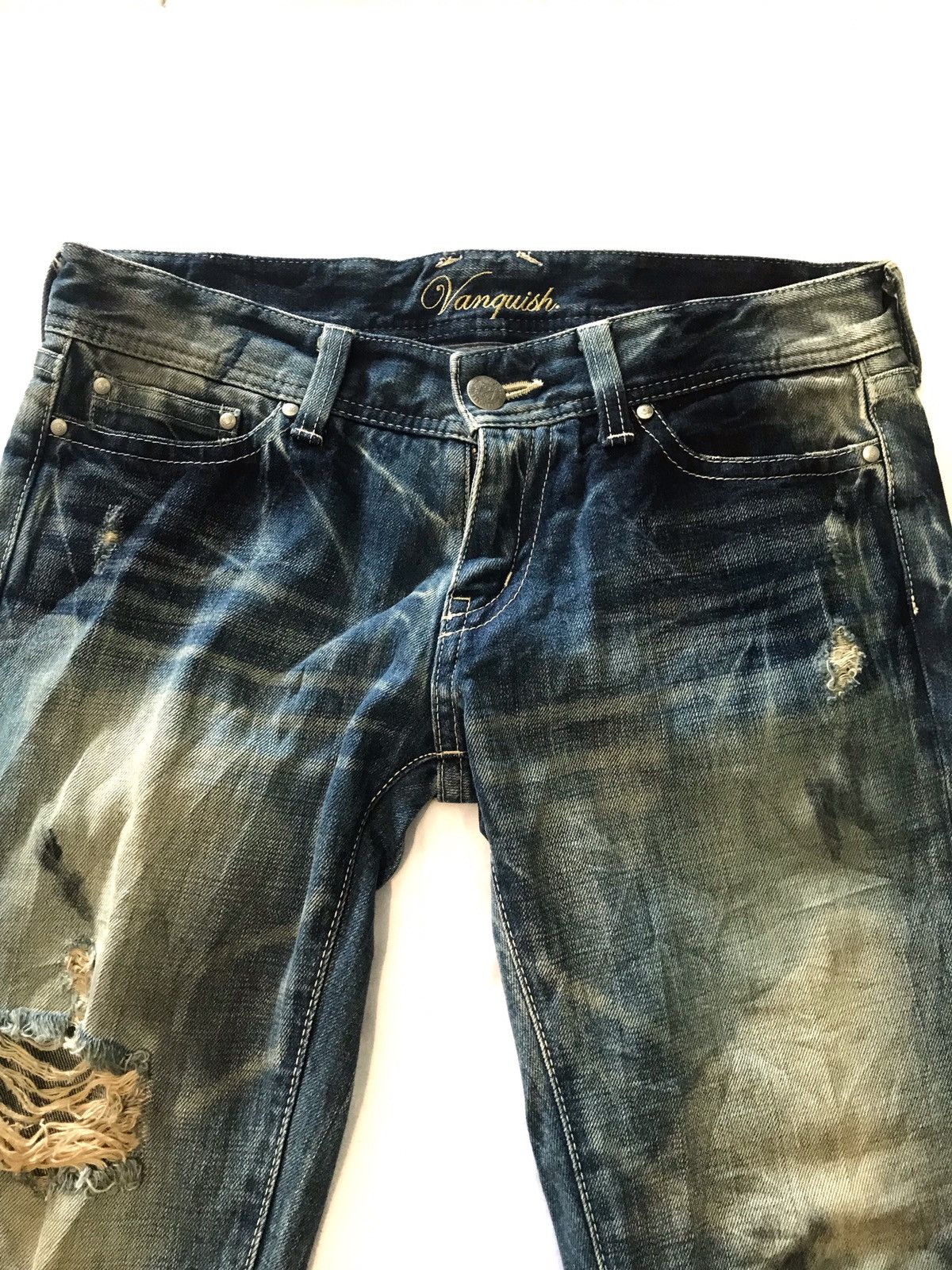 Beauty Beast vanquish gold made in japan distress denim Size US 32 / EU 48 - 3 Thumbnail