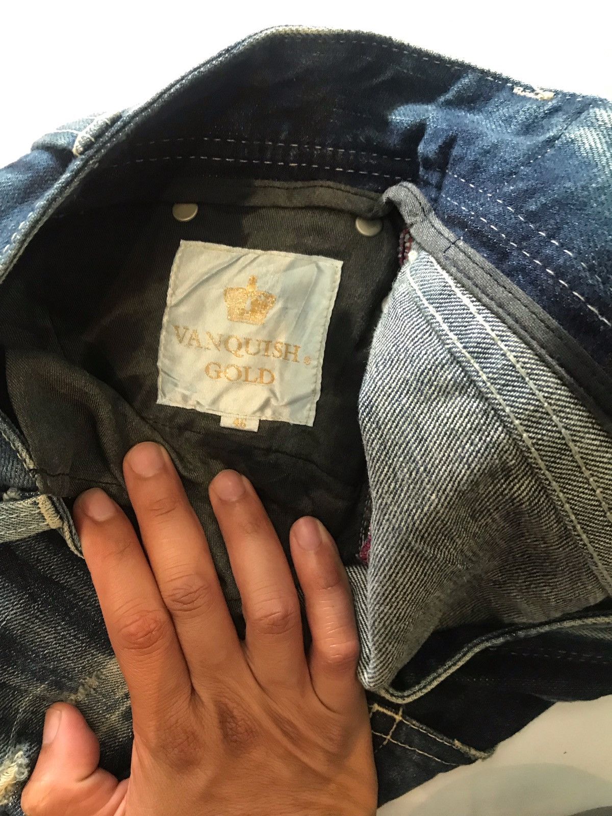 Beauty Beast vanquish gold made in japan distress denim Size US 32 / EU 48 - 6 Thumbnail
