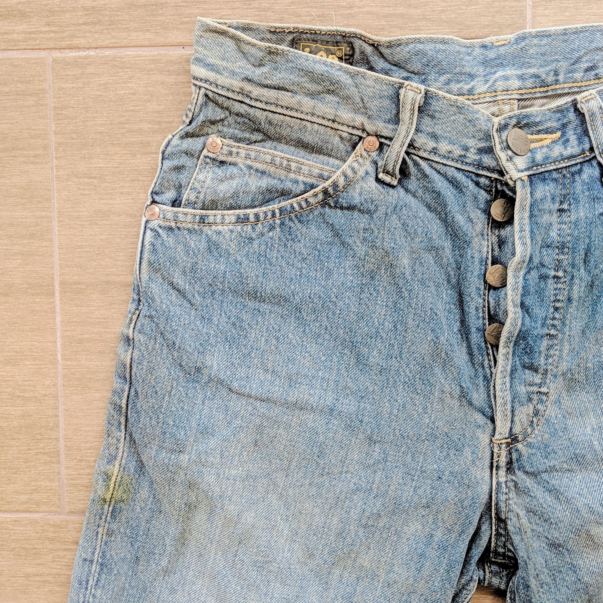 Jean × Lee × Vintage Vintage Lee Button Fly Zip Faded Denim Trousers Pants Size US 28 / EU 44 - 4 Thumbnail