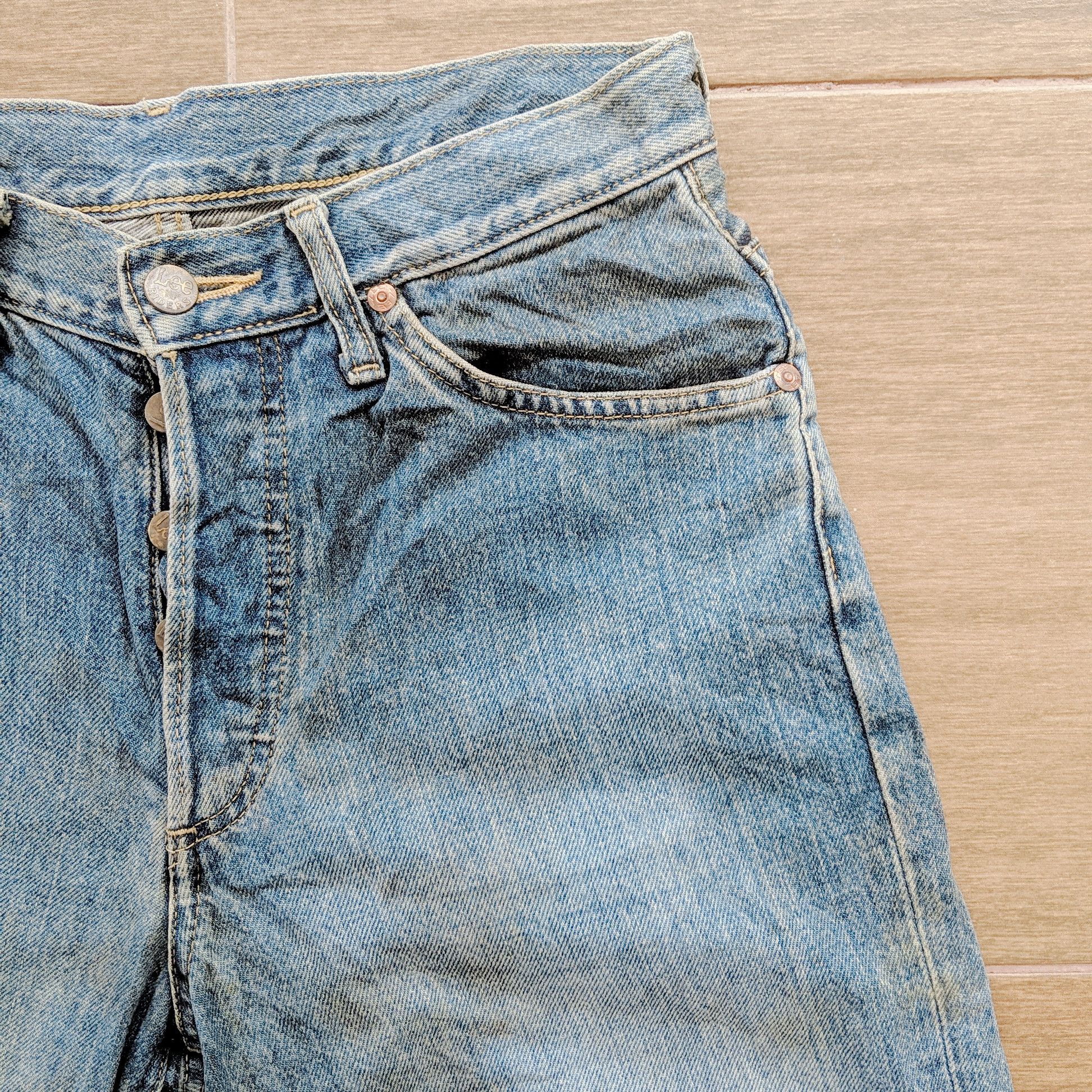 Jean × Lee × Vintage Vintage Lee Button Fly Zip Faded Denim Trousers Pants Size US 28 / EU 44 - 3 Thumbnail