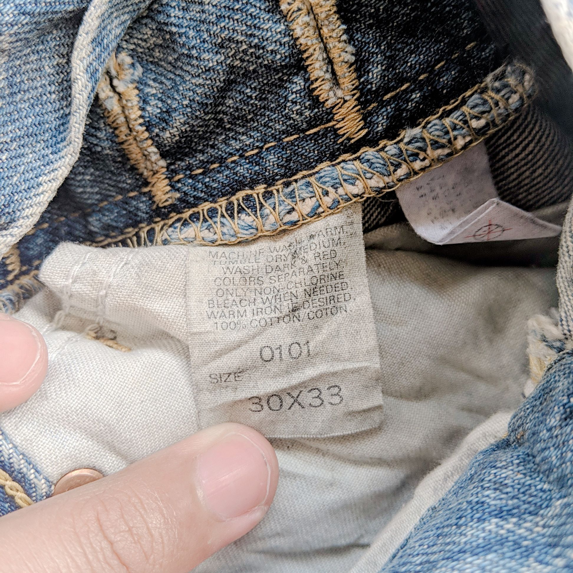 Jean × Lee × Vintage Vintage Lee Button Fly Zip Faded Denim Trousers Pants Size US 28 / EU 44 - 11 Thumbnail