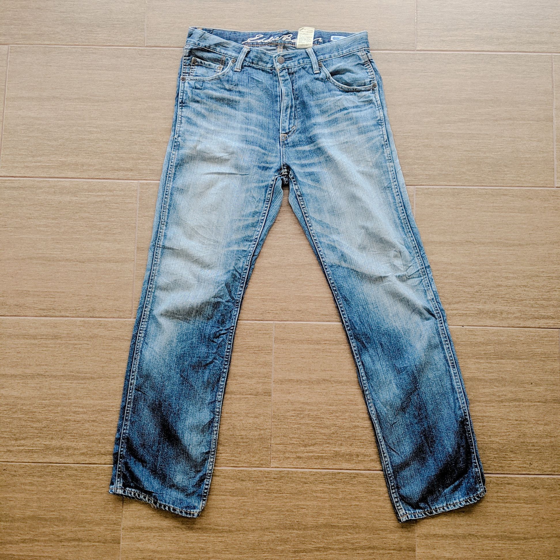 Japanese Brand × Jean × Vintage Vintage Eddie Bauer Distressed Faded Denim Pants Size US 32 / EU 48 - 1 Thumbnail