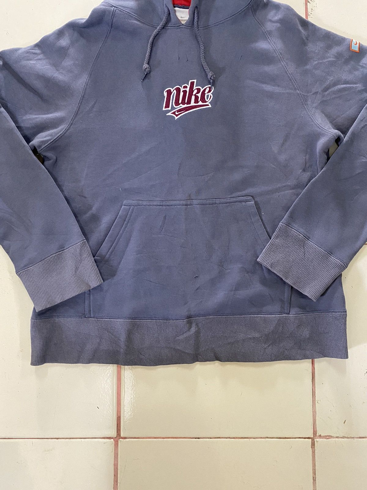 Nike × Vintage Nike Embroidery Logo Hoodie x Vintage Y2k Size L / US 10 / IT 46 - 2 Thumbnail
