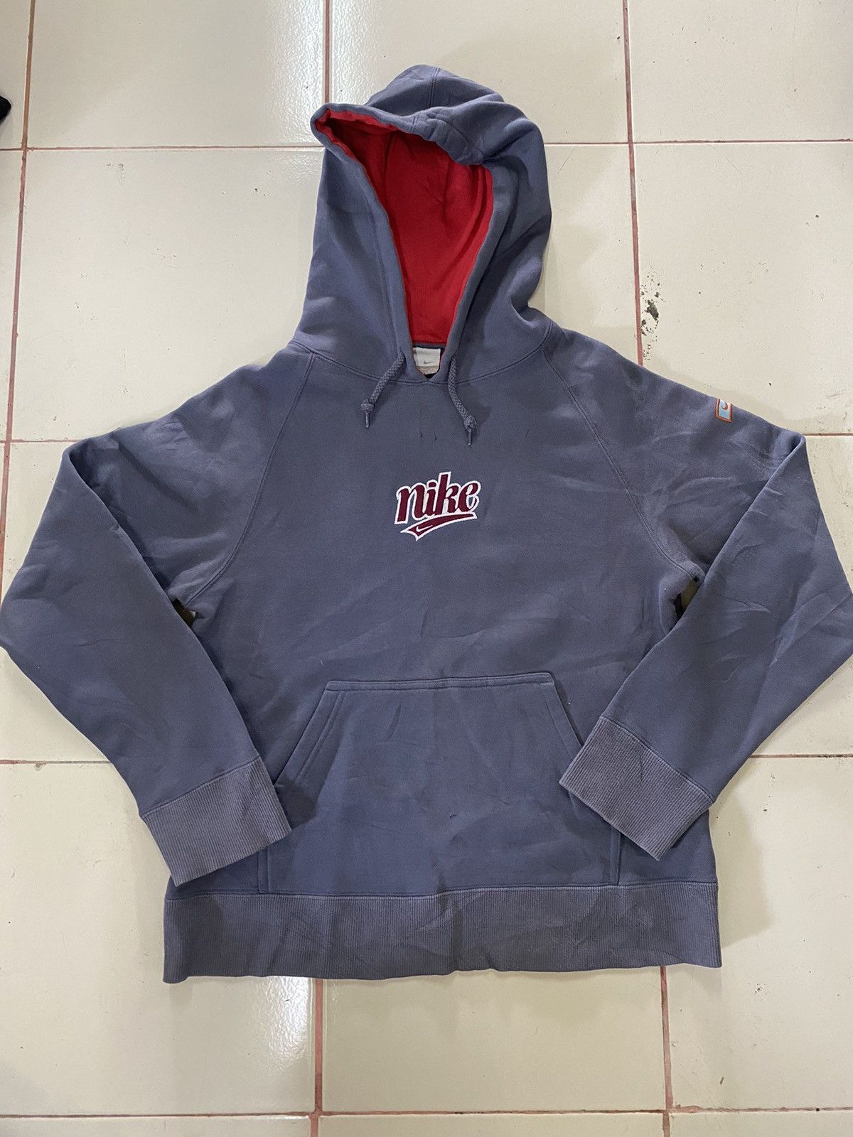 Nike × Vintage Nike Embroidery Logo Hoodie x Vintage Y2k Size L / US 10 / IT 46 - 1 Thumbnail