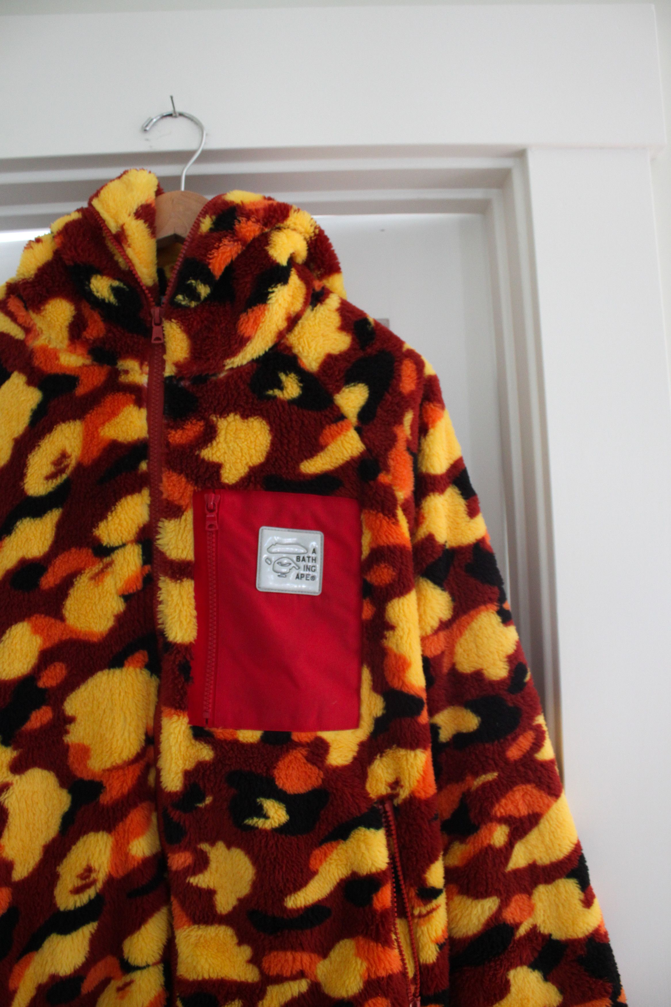 Orange Fall Camo Boa Hoodie