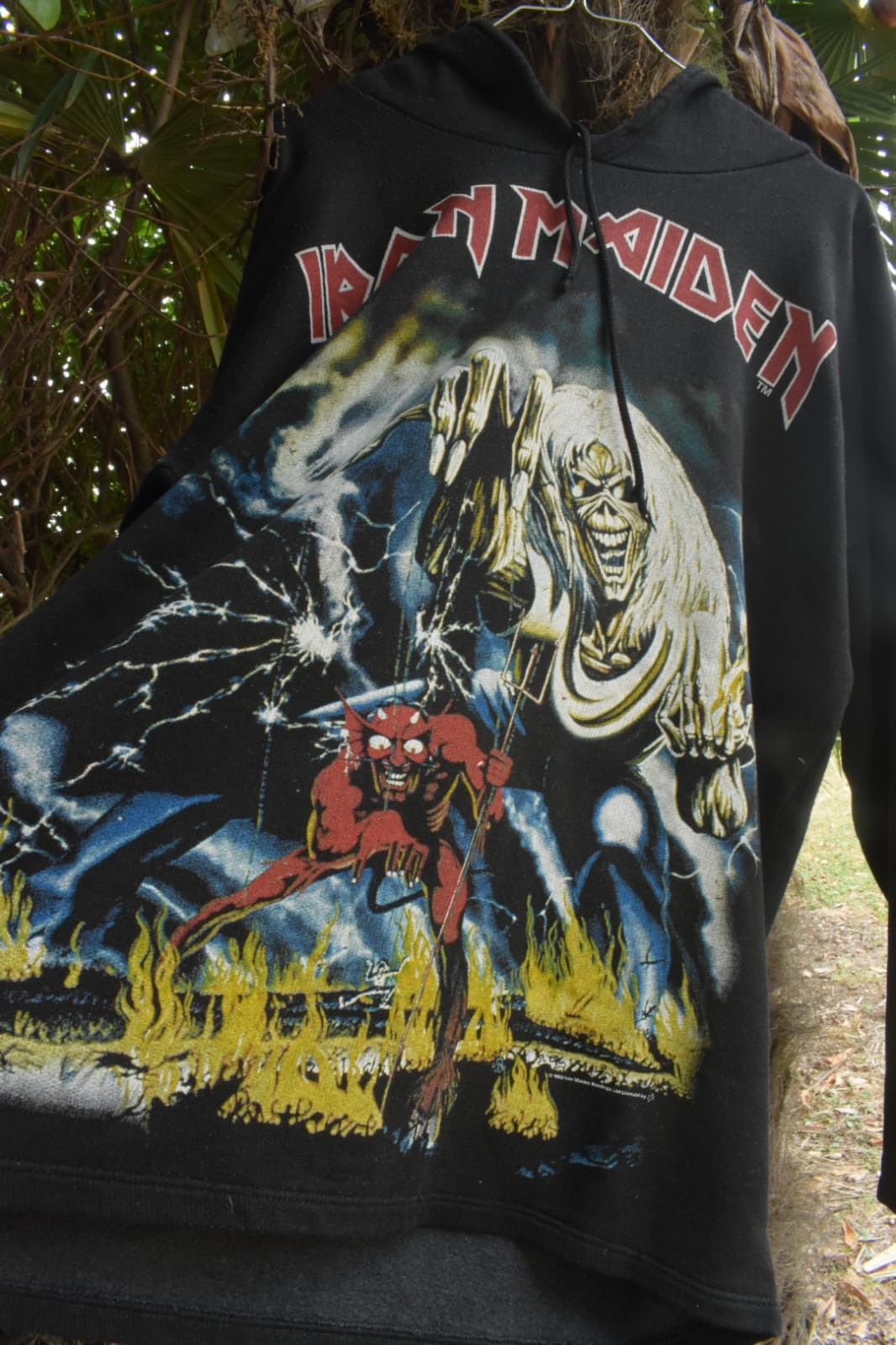 Iron Maiden Vintage Iron Maiden The number of the beast 90's hoodie Size US L / EU 52-54 / 3 - 3 Thumbnail