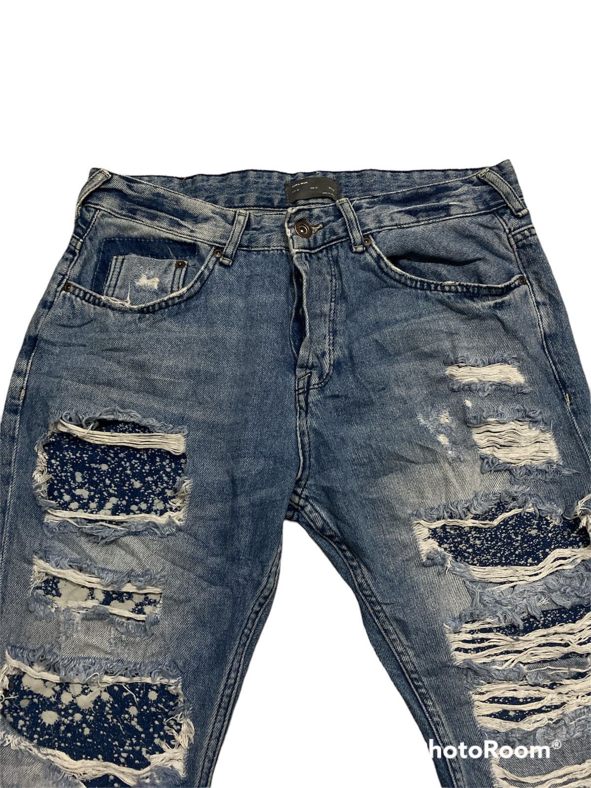 Hysteric Glamour Zara Men Denim Punk Seditionaries Ripped Bondage 121 Size US 31 - 4 Thumbnail