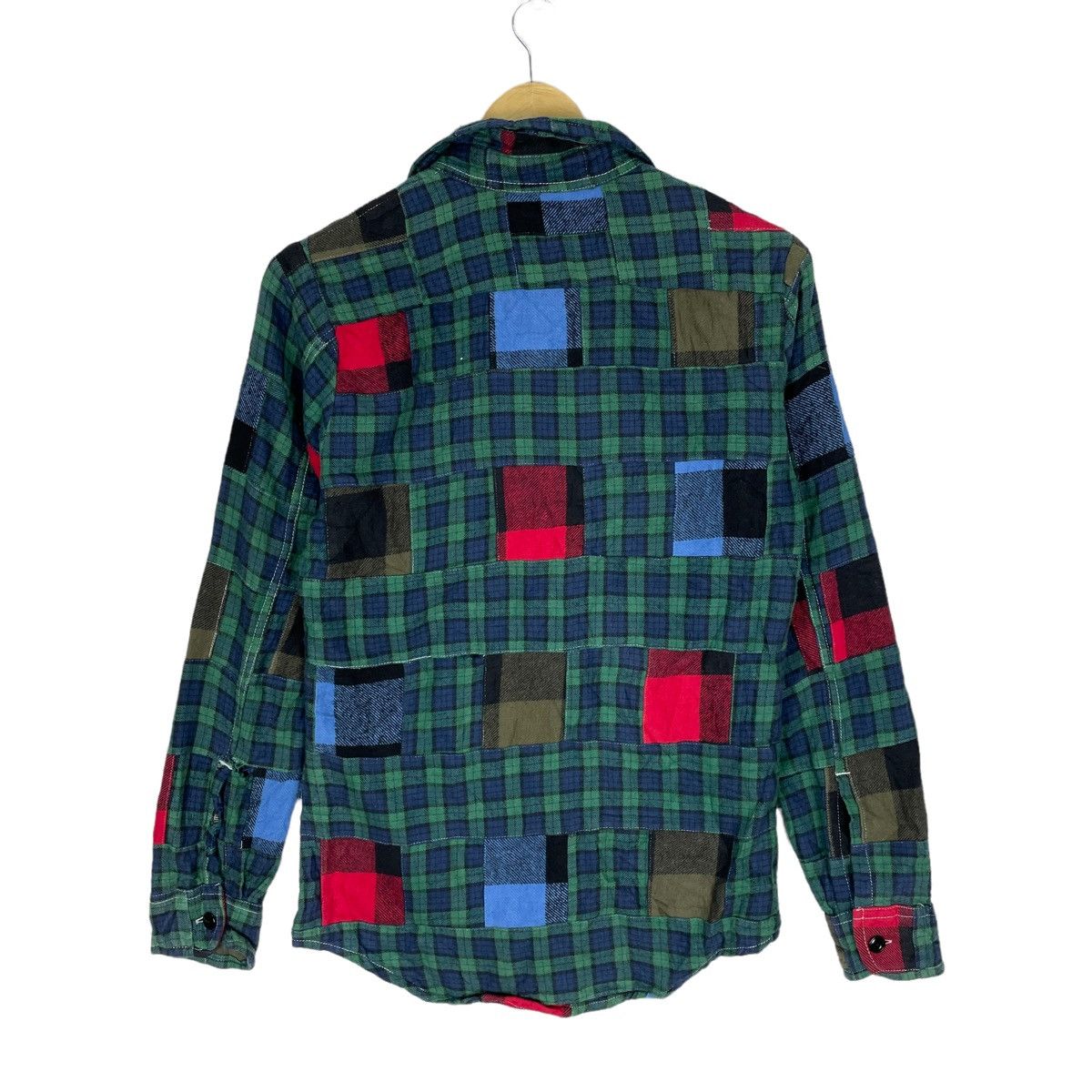Blue Blue Japan ❄️HR MARKET BLUE BLUE PATCHWORK BUTTON UP SHIRT Size US S / EU 44-46 / 1 - 8 Thumbnail