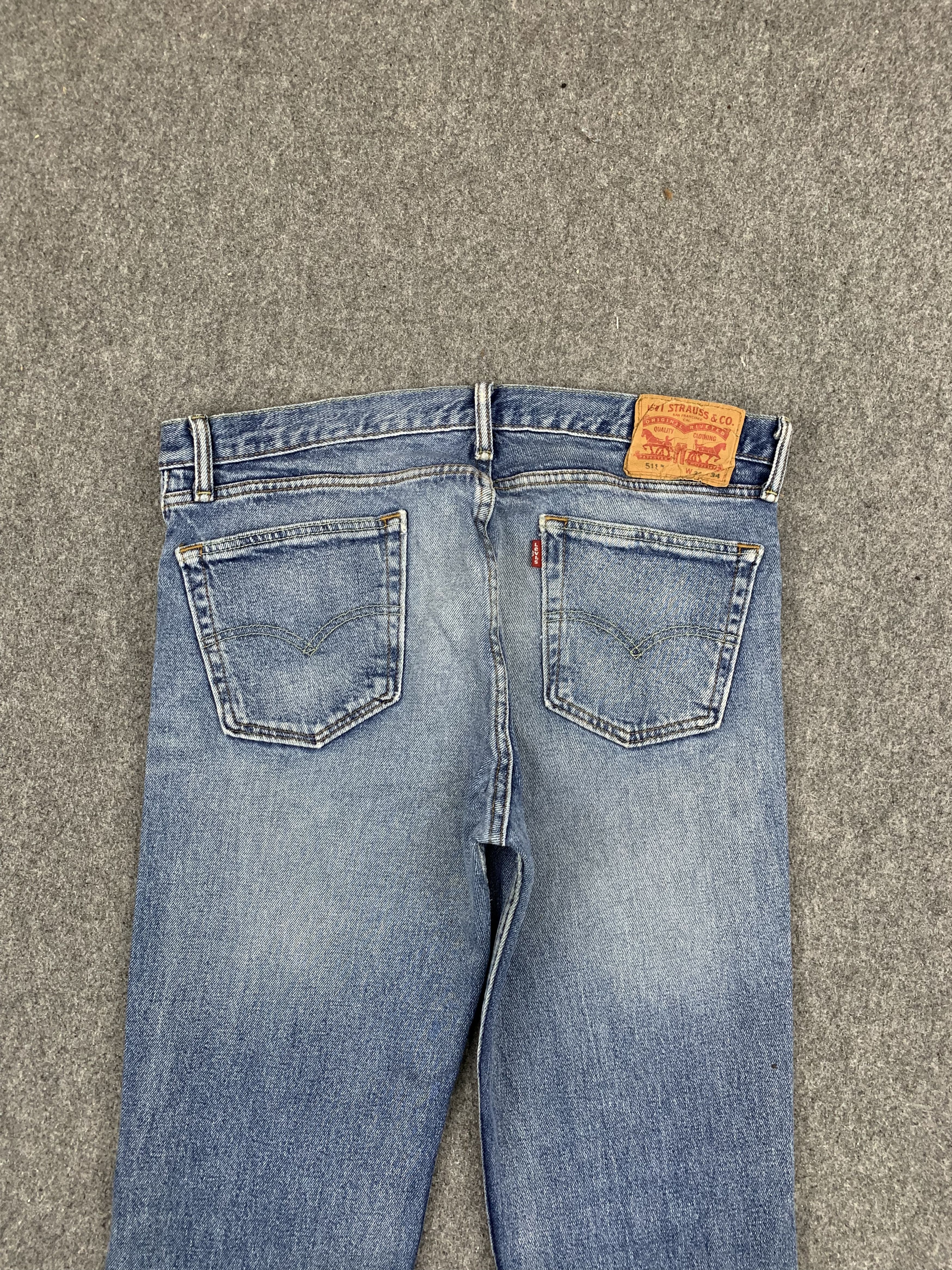 Levi's × Vintage Vintage Ripped Levis 511 Light Wash Jeans Size US 34 / EU 50 - 4 Thumbnail