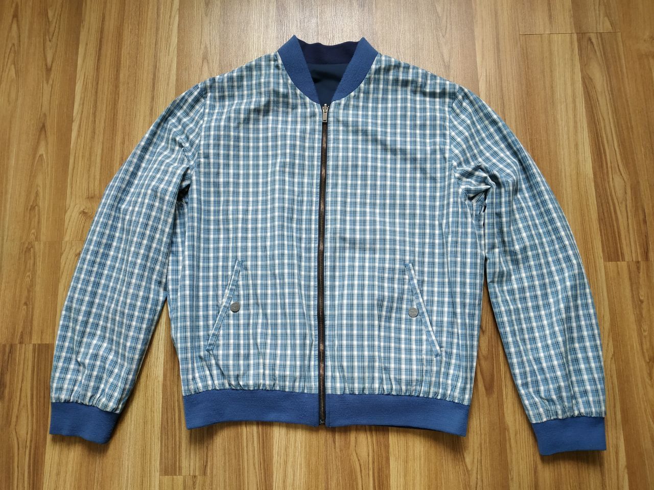 Lacoste Vintage Lacoste Vintage Bomber Reversible Jacket Burberry Size US XL / EU 56 / 4 - 5 Thumbnail