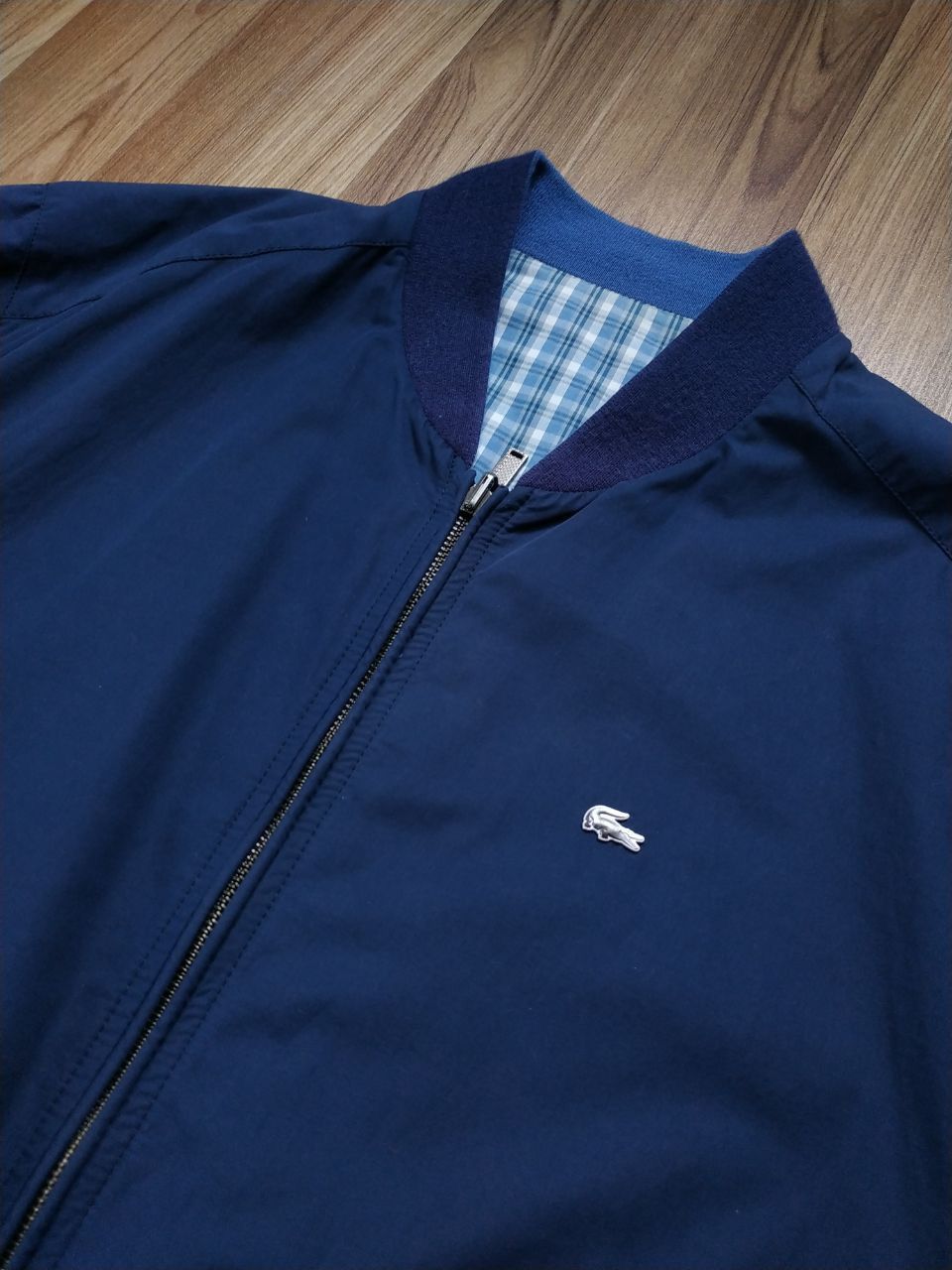 Lacoste Vintage Lacoste Vintage Bomber Reversible Jacket Burberry Size US XL / EU 56 / 4 - 2 Thumbnail