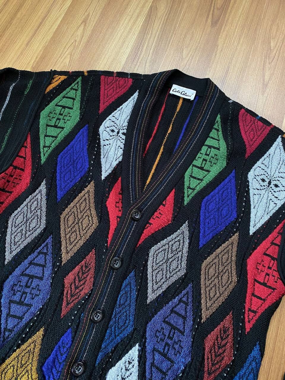 Vintage Carlo Colucci Cardigan Sweater Coogi Style Missioni